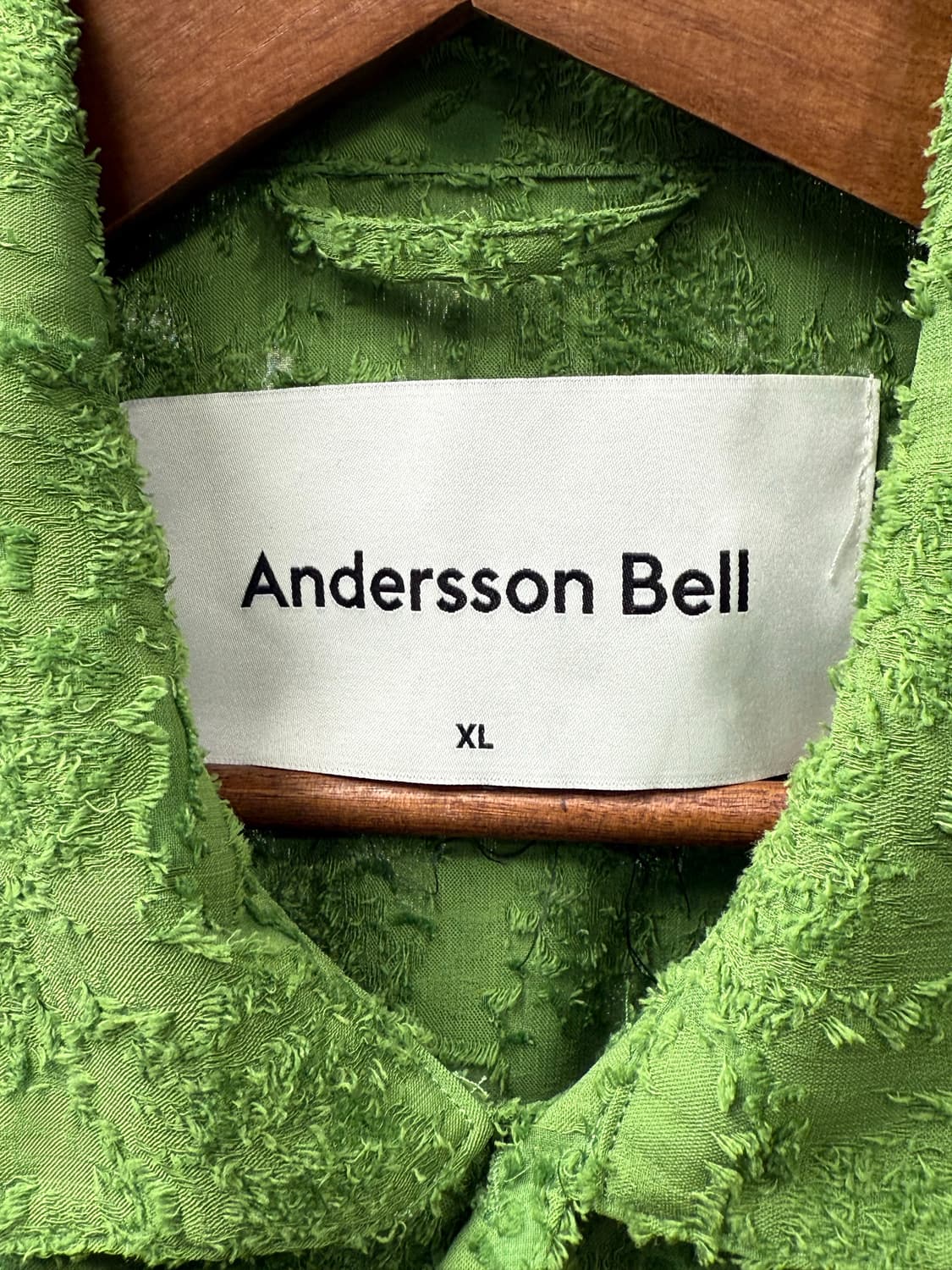 Andersson Bell 앤더슨벨 발리 시어 오픈칼라 셔츠 그린 XL 상품이미지5
