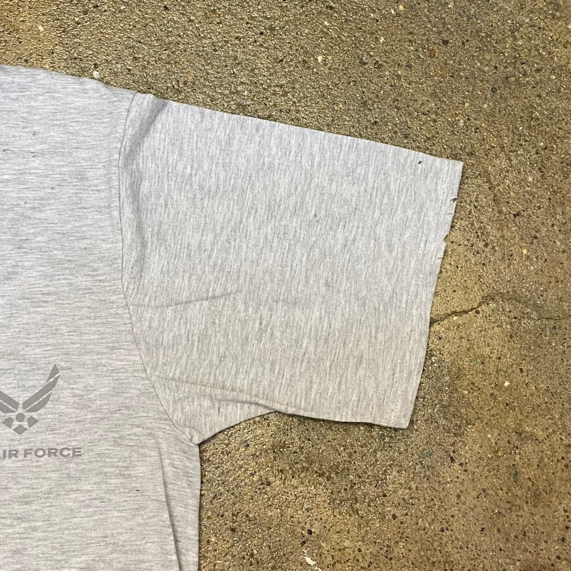 미국 빈티지 밀리터리 아미 공군 에어포스 반팔티 티셔츠 L 데미지 상품이미지4