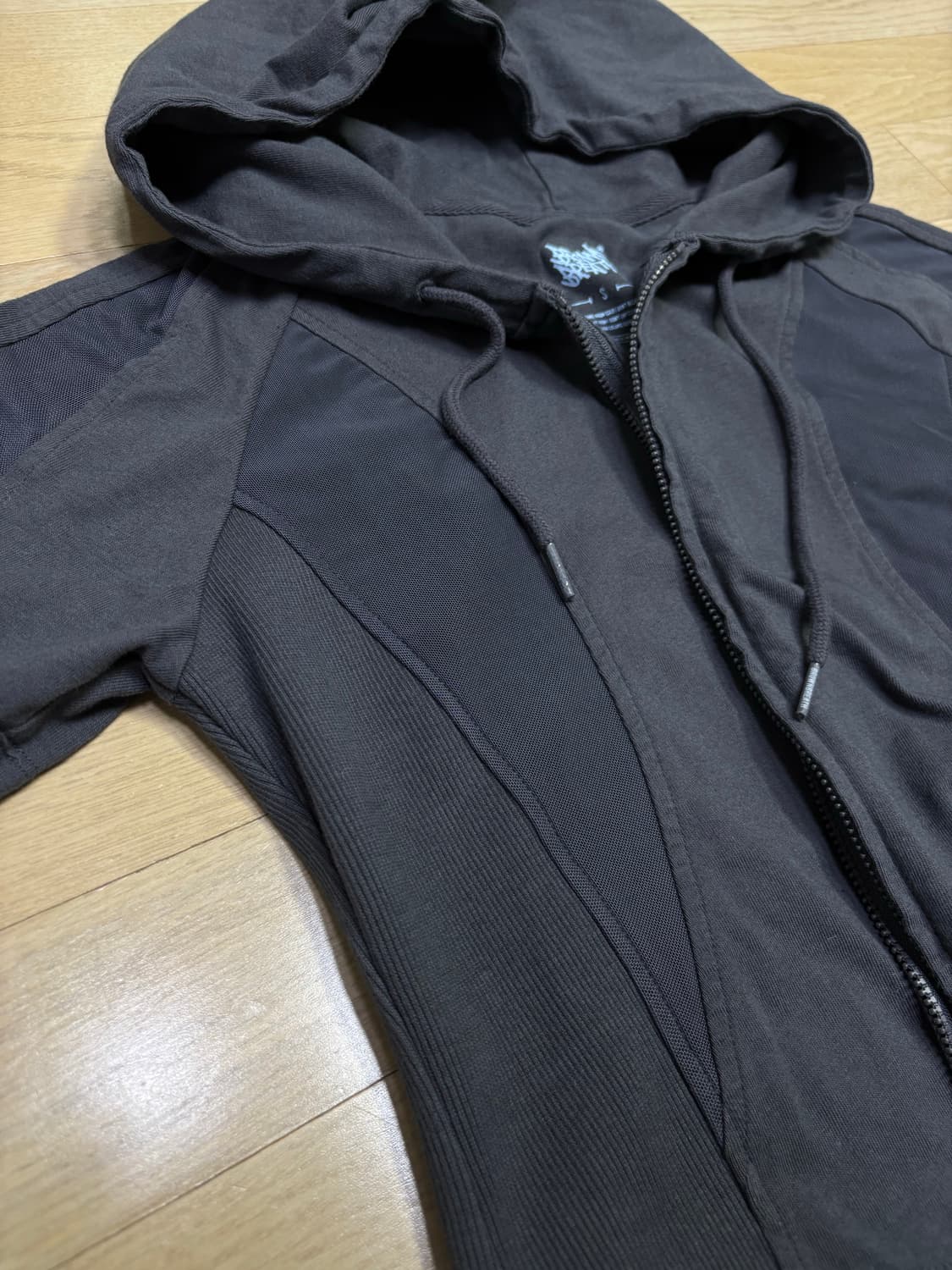 Brown Breath 크롭 반팔 후드집업 상품이미지7