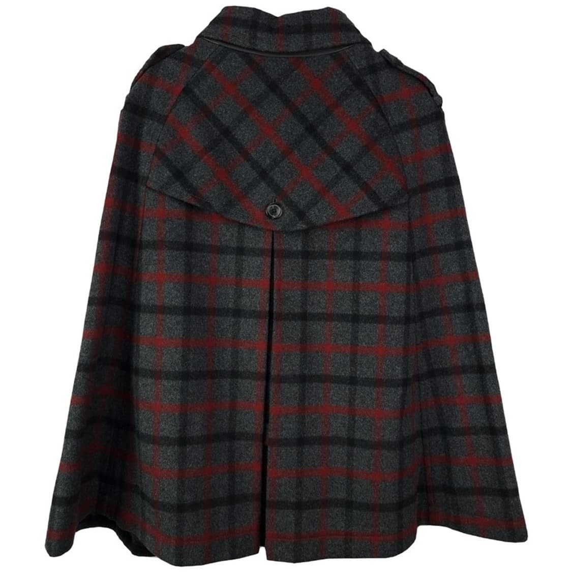 키이스 런던 모직 체크 케이프 코트 챠콜 M19792 상품이미지3