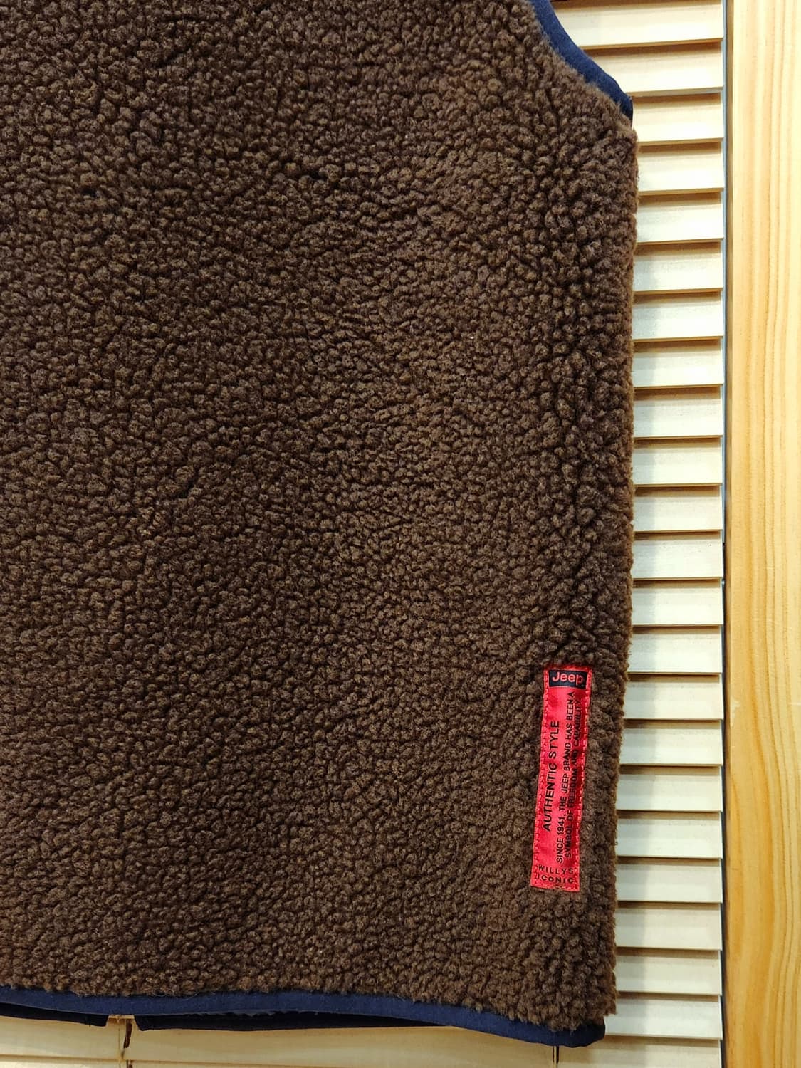 Jeep 지프 플리스 뽀글이 조끼 브라운 상품이미지5