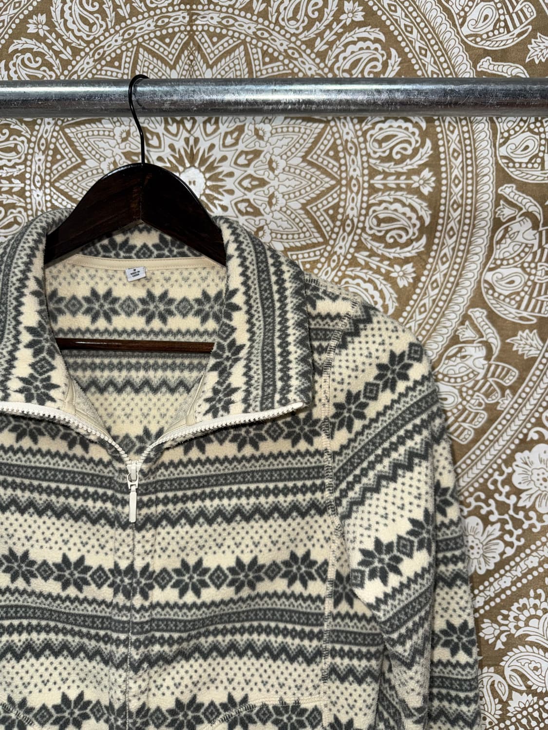 유니클로 에스닉 화이트그레이 후리스 상품이미지4