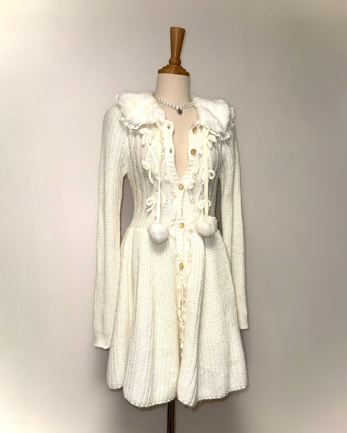 리즈리사 폼폼이 니트거디건 상품이미지3