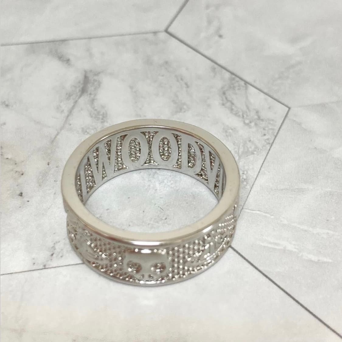 비비안웨스트우드 아카이브 레터링 orb 각인 반지 상품이미지3