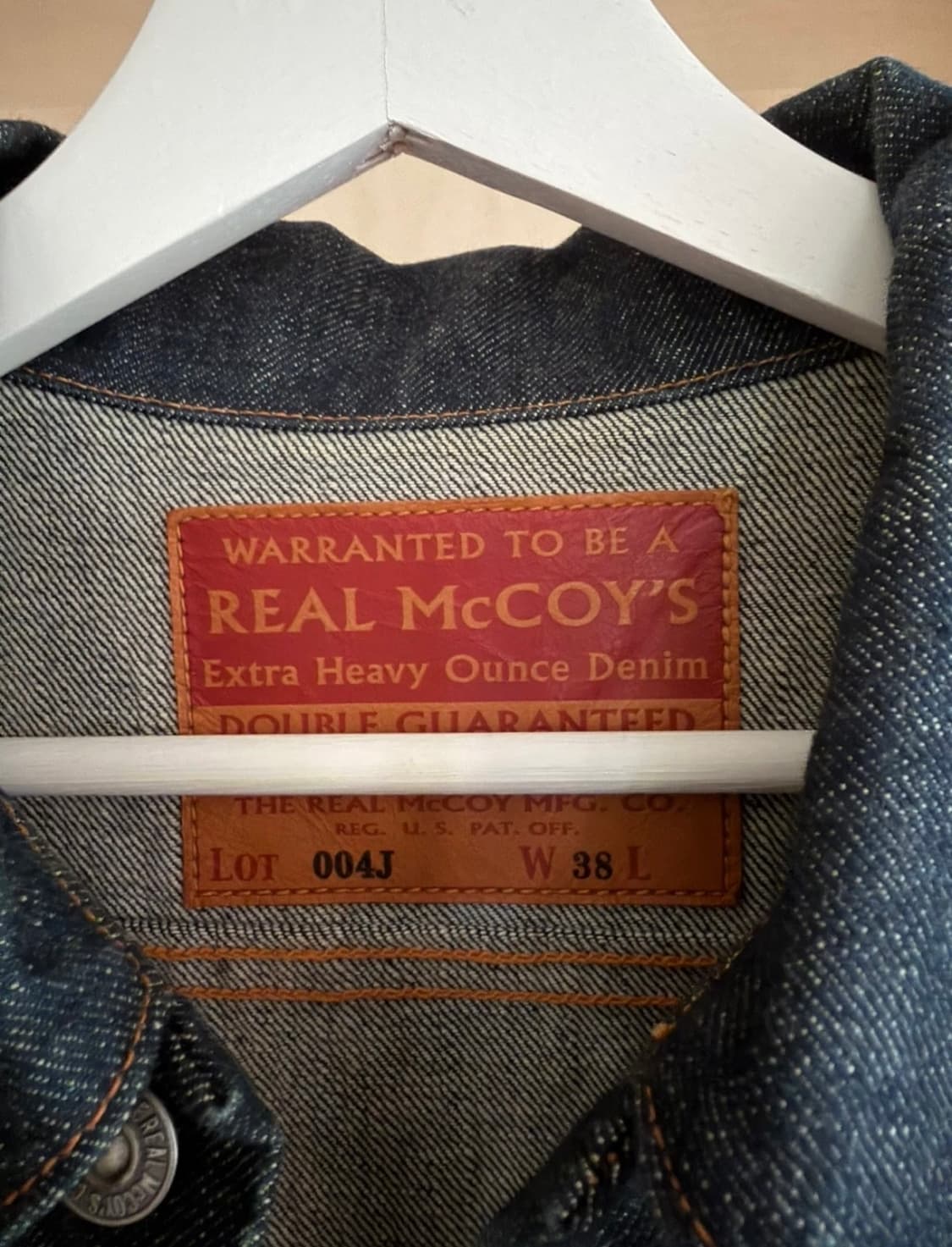 리얼맥코이 3세대 데님자켓 J004 38사이즈 상품이미지3