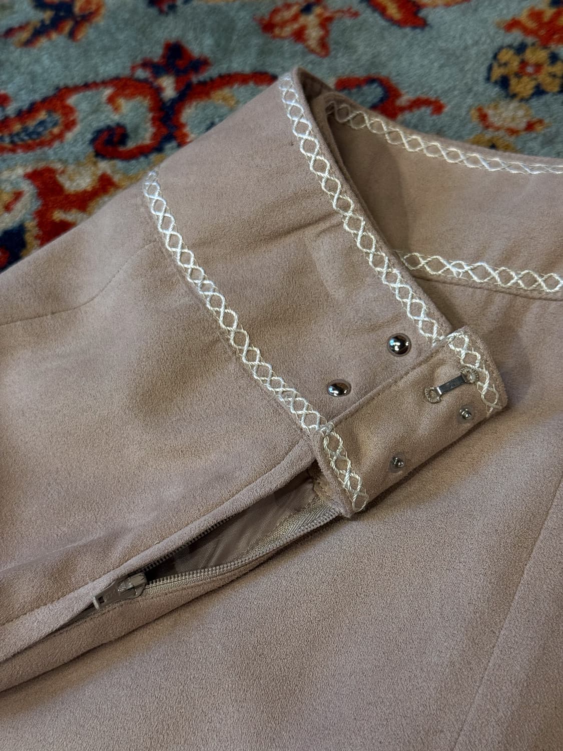 Suede Stitched Skirt 0064 상품이미지5