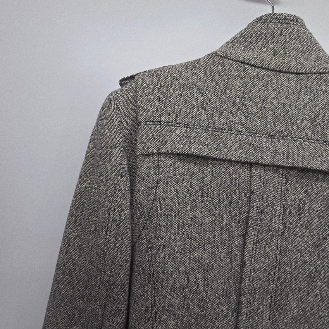 헤링본 빈티지 스타일 모직 숏 자켓  상품이미지4