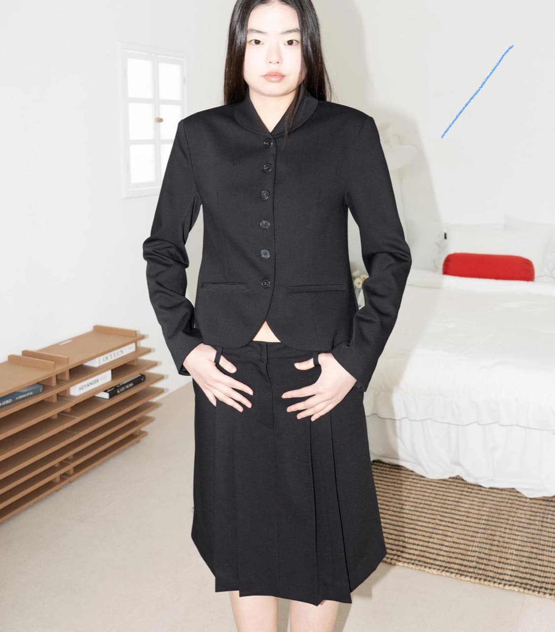 온스카 onska CLASSIC PLEATS MIDI SKIRT 상품이미지2