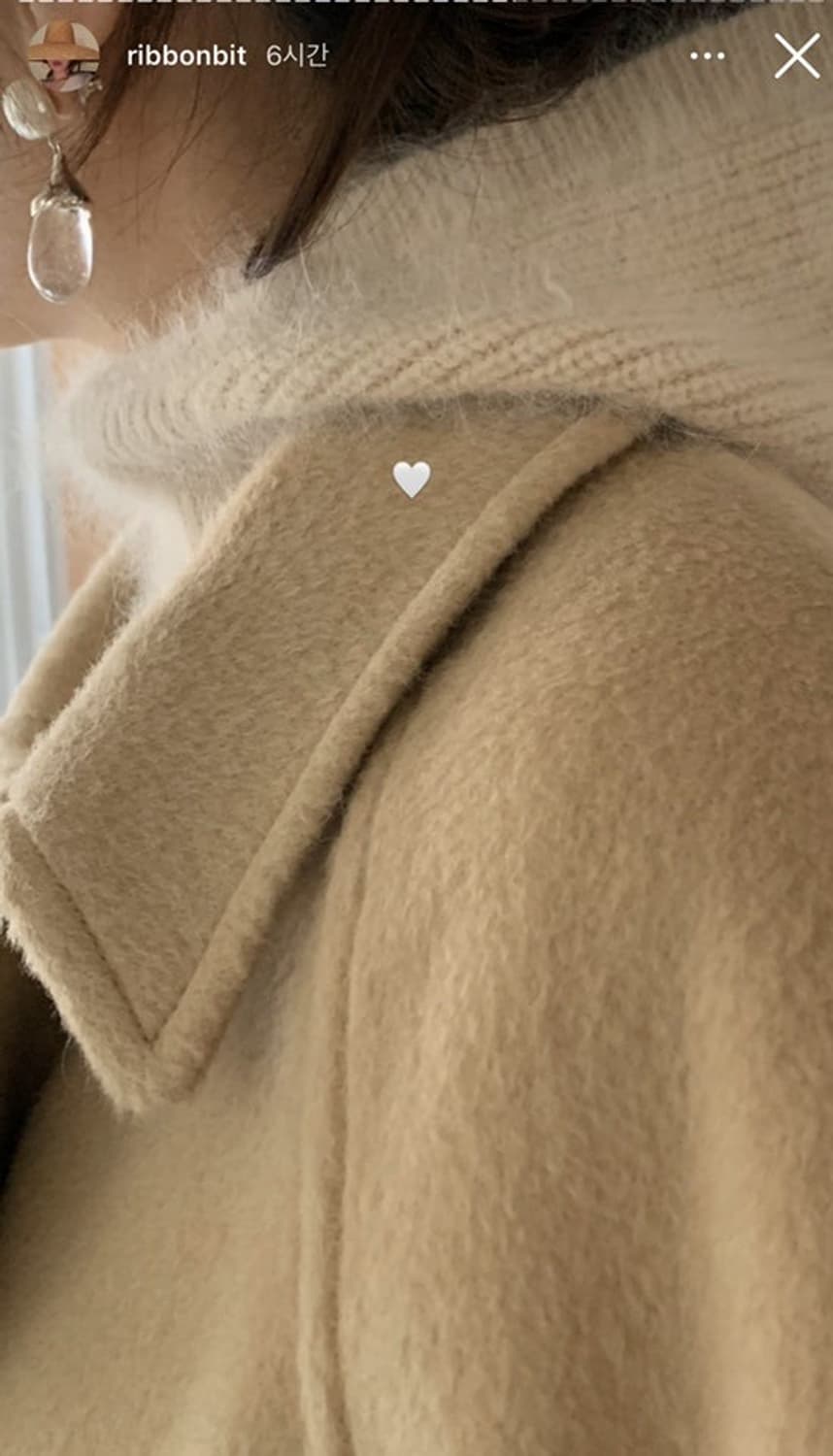 MONE 리본빛 잭알파카 코트 상품이미지3