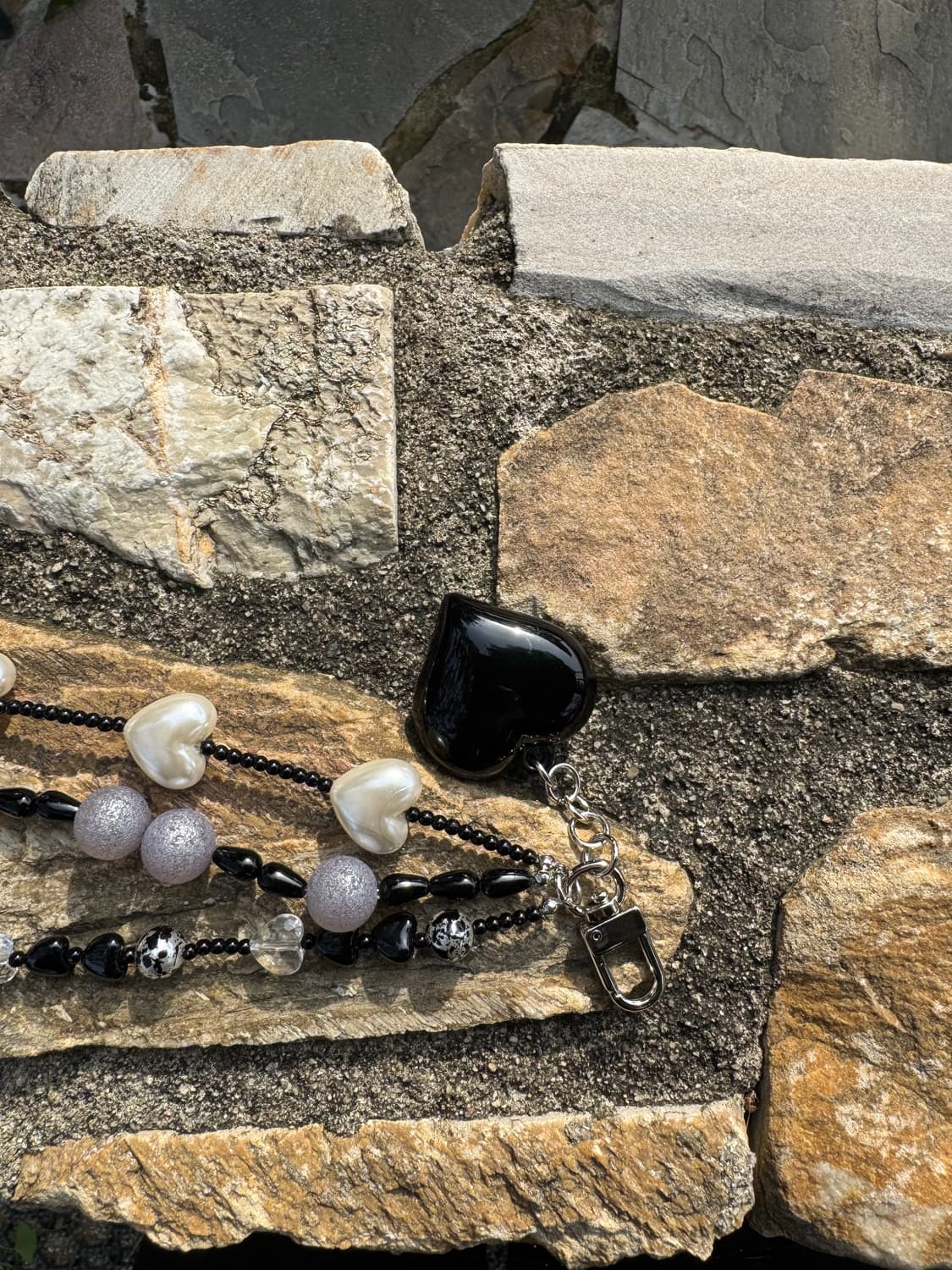 다비즈 블랙하트 진주하트 상품이미지3