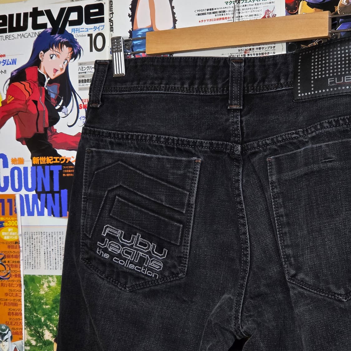 후부 그레이 흑청 자수 데님 팬츠 상품이미지5