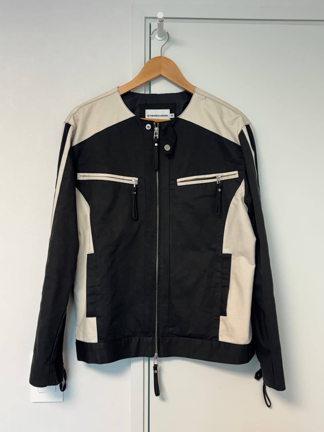 더바이닐하우스 레이싱 바이커 자켓 블랙 차콜 상품이미지1