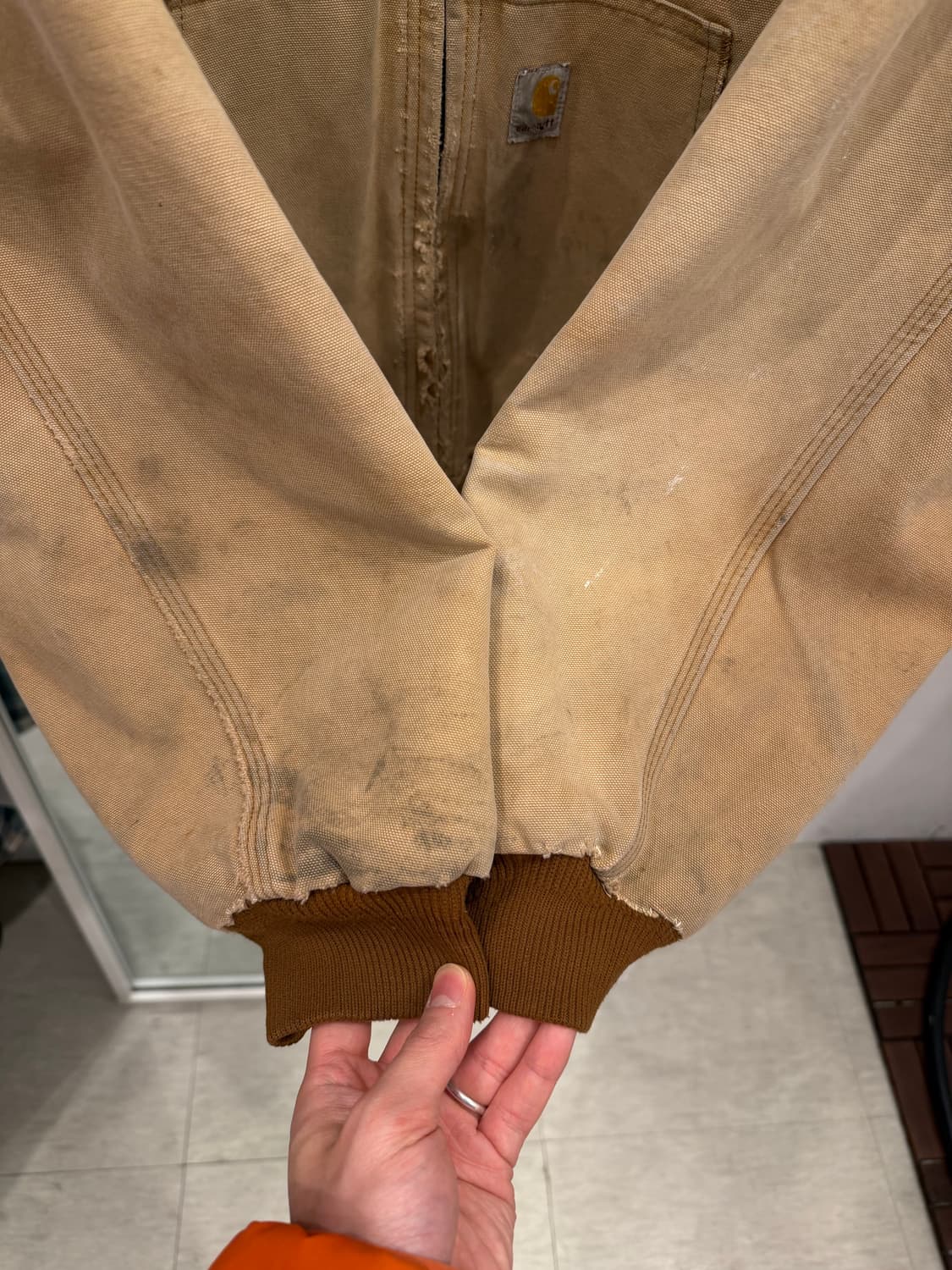 90-00s Carhartt 칼하트 덕 액티브 후드 워크 자켓 (USA) 상품이미지4