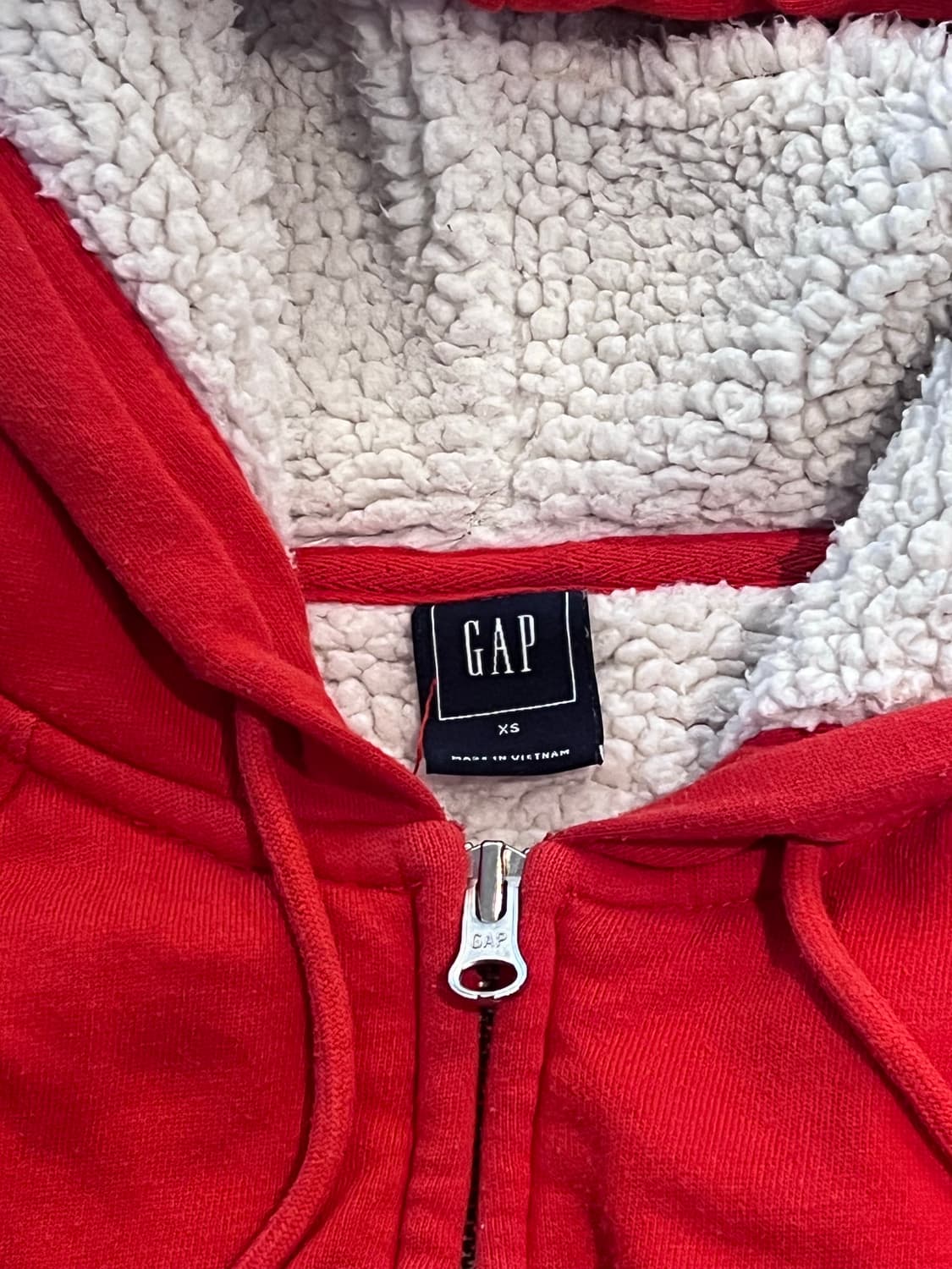 GAP 레드 양털 후드집업 XS 상품이미지2