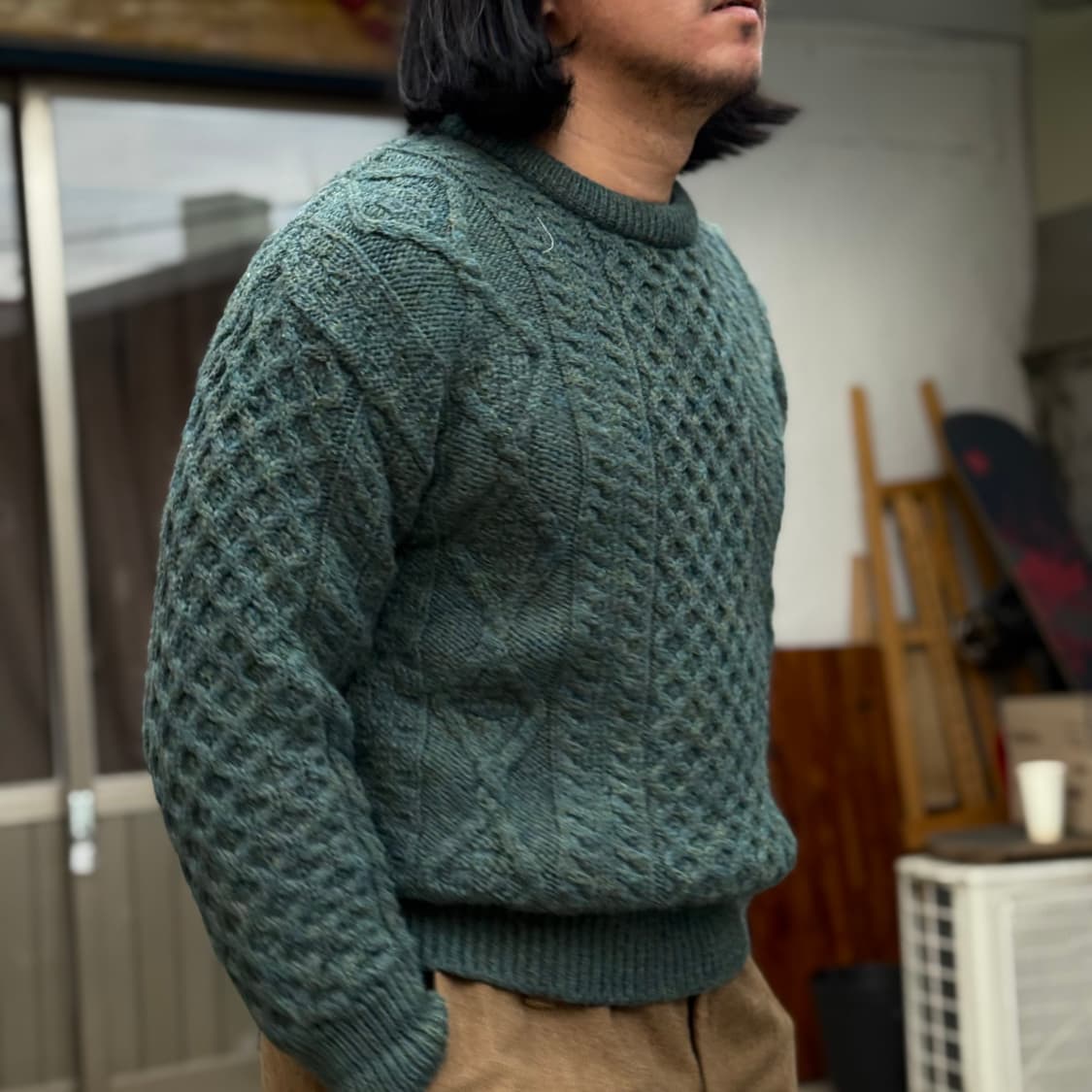 아란크래프트 피셔맨 스웨터 M 상품이미지6