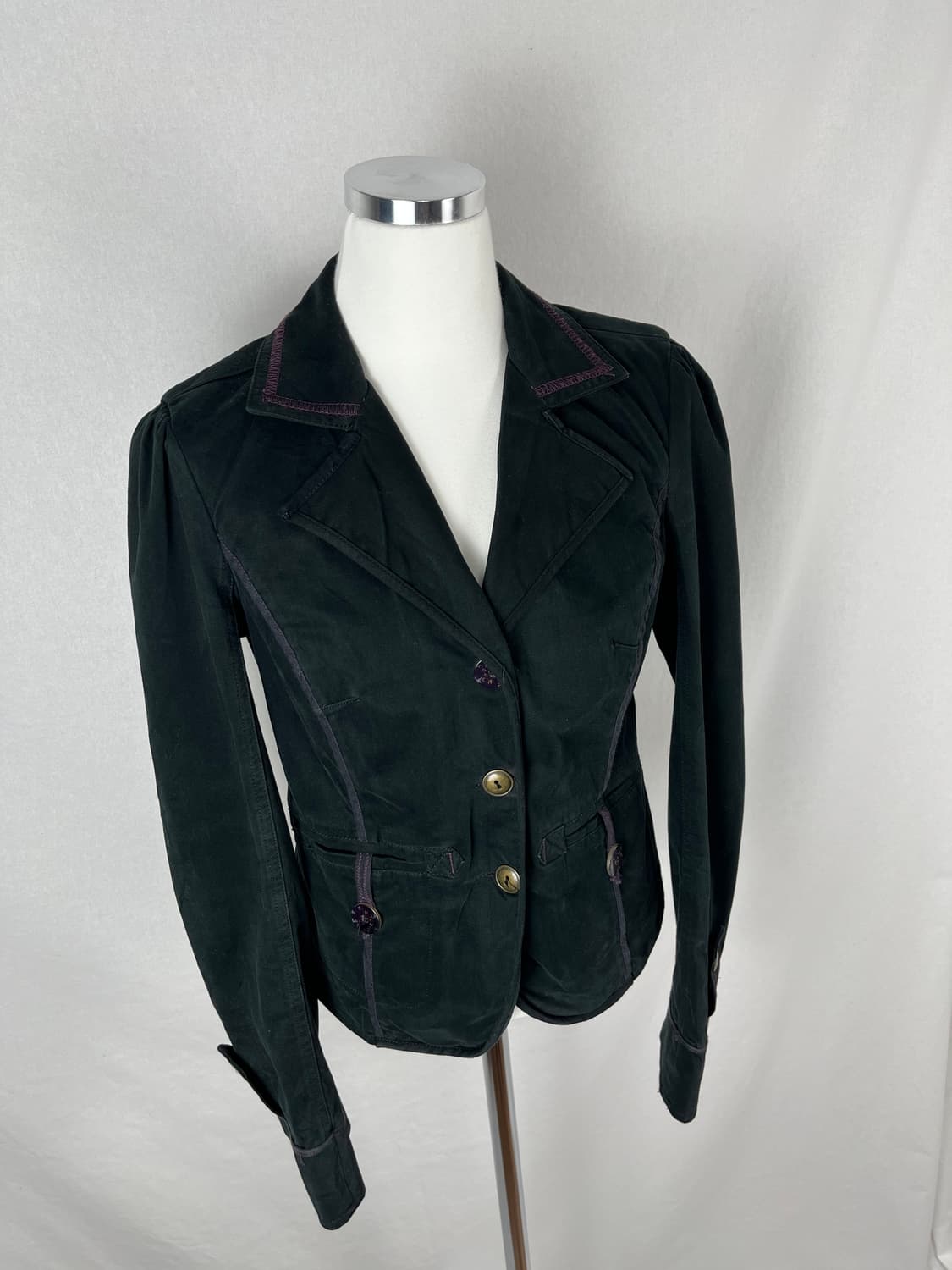 Max&co 코튼 퍼플 스티치 자켓 상품이미지3