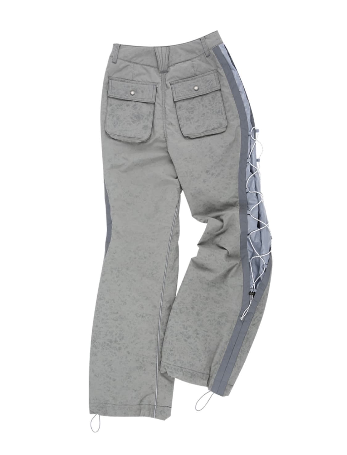 Crack padded lace-up wide pants 38 size 상품이미지3