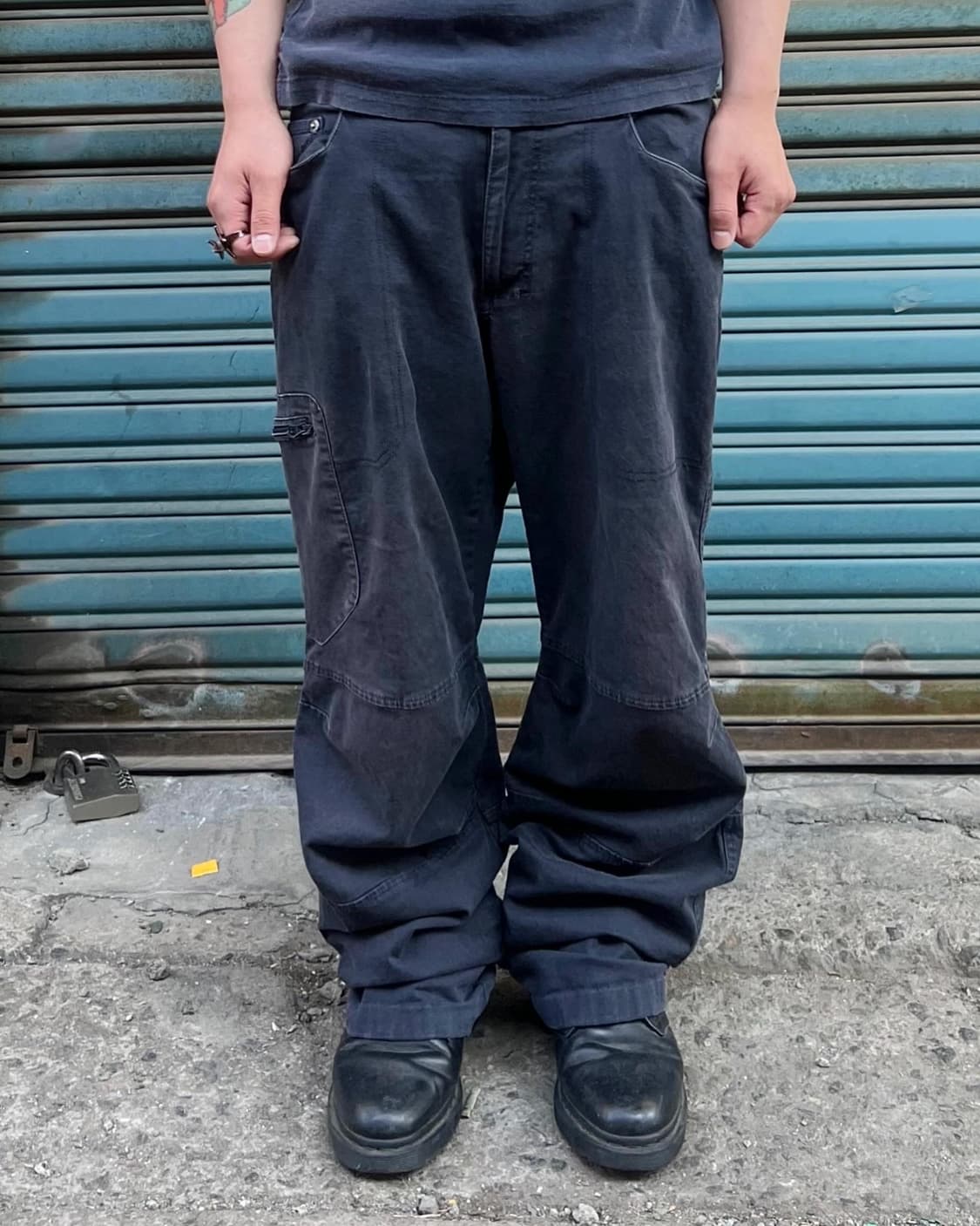 oxylane faded double knee work pants 상품이미지1