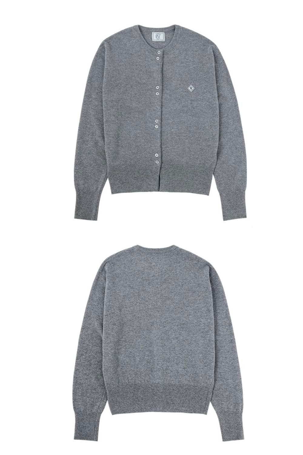 노콘텐츠 캐시미어 울 버튼 가디건 그레이 상품이미지1