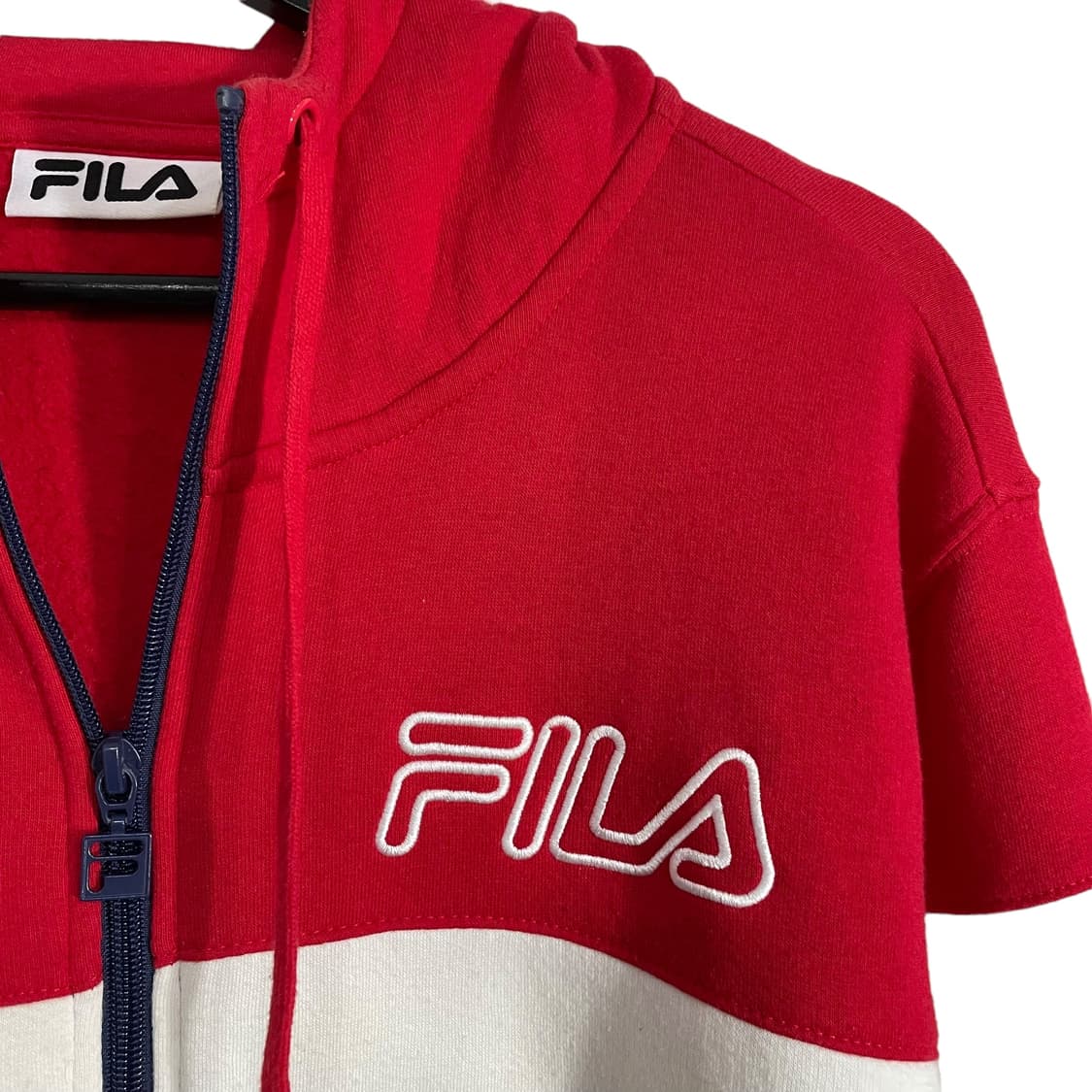 휠라 배색 후드 집업 상품이미지4