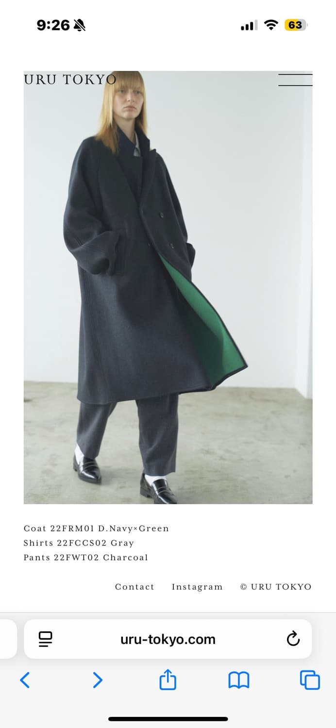 우루도쿄 uru tokyo 그레이 울 트위드팬츠 2사이즈 판매 바스통 상품이미지10