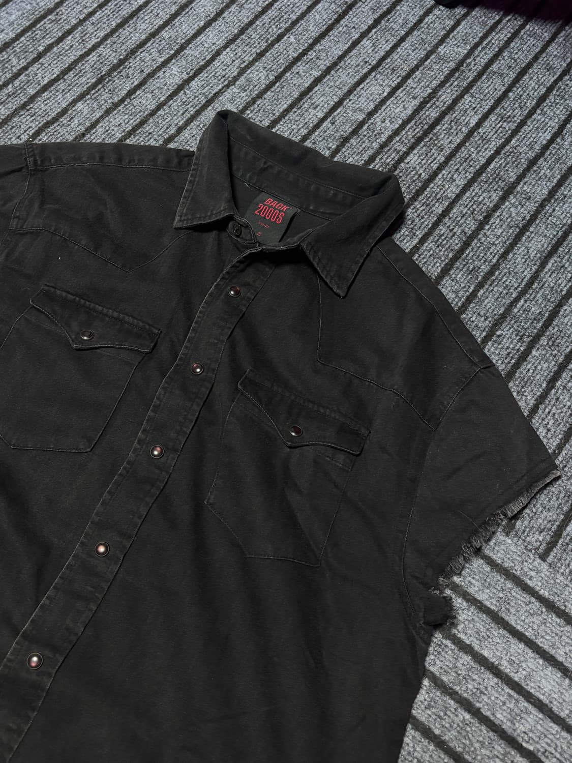 Kirr 데님 블랙 셔츠 L 상품이미지5