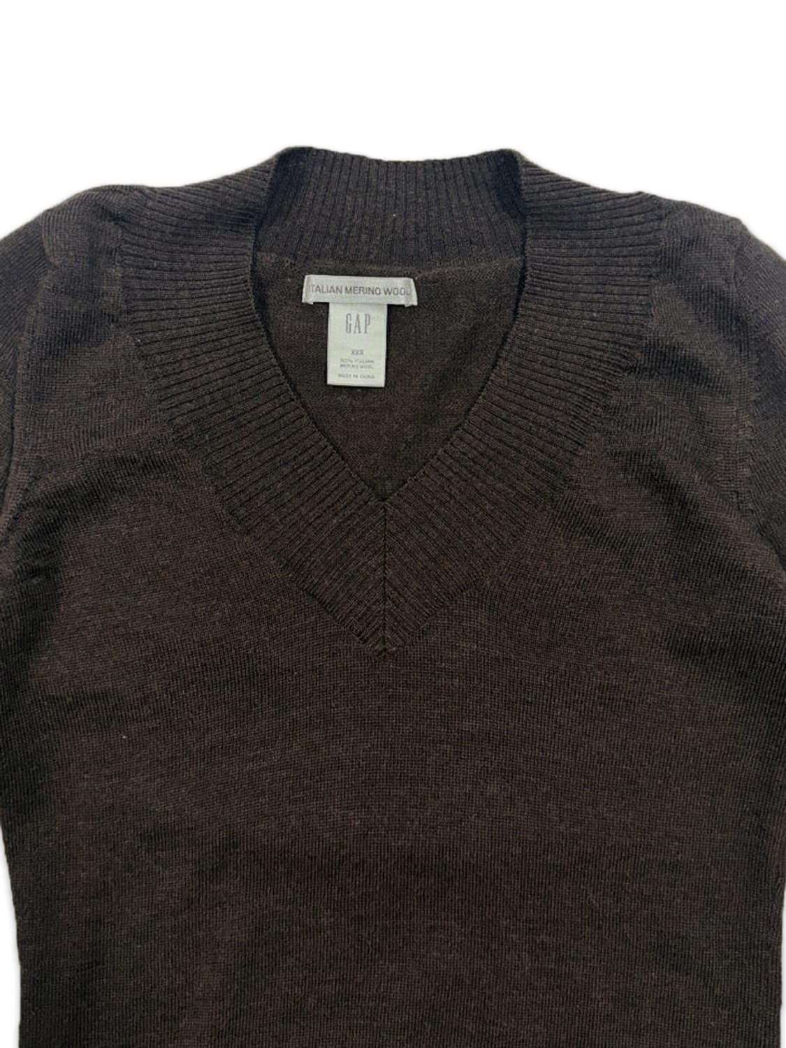 빈티지 GAP 브라운 양모 실림핏 니트 상품이미지3