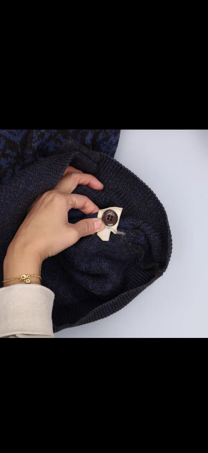 YSL 패턴 울 니트 브이넥 가디건 0108H1 상품이미지4