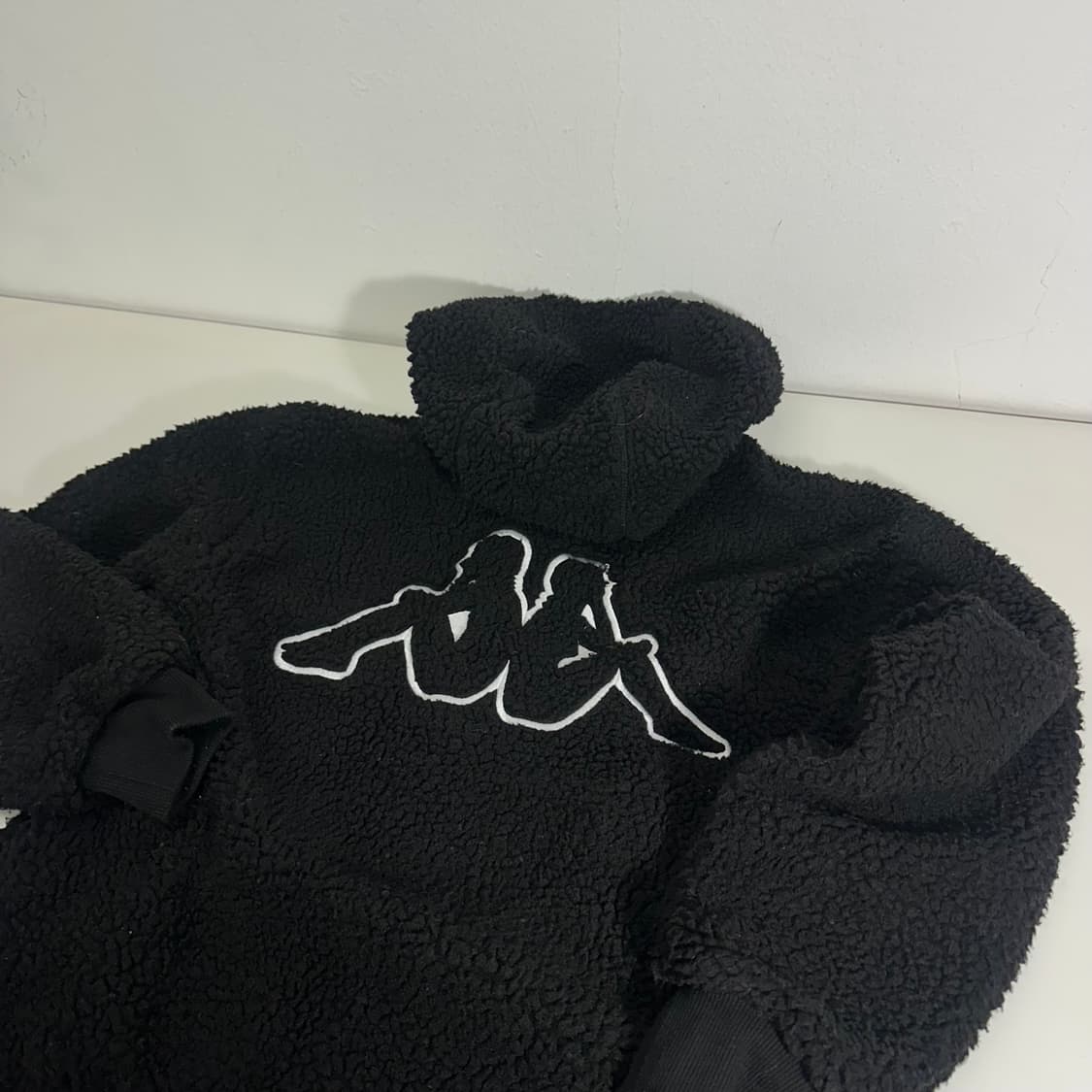 S 90 카파 블랙 기본로고 플리스 후드집업 상품이미지1
