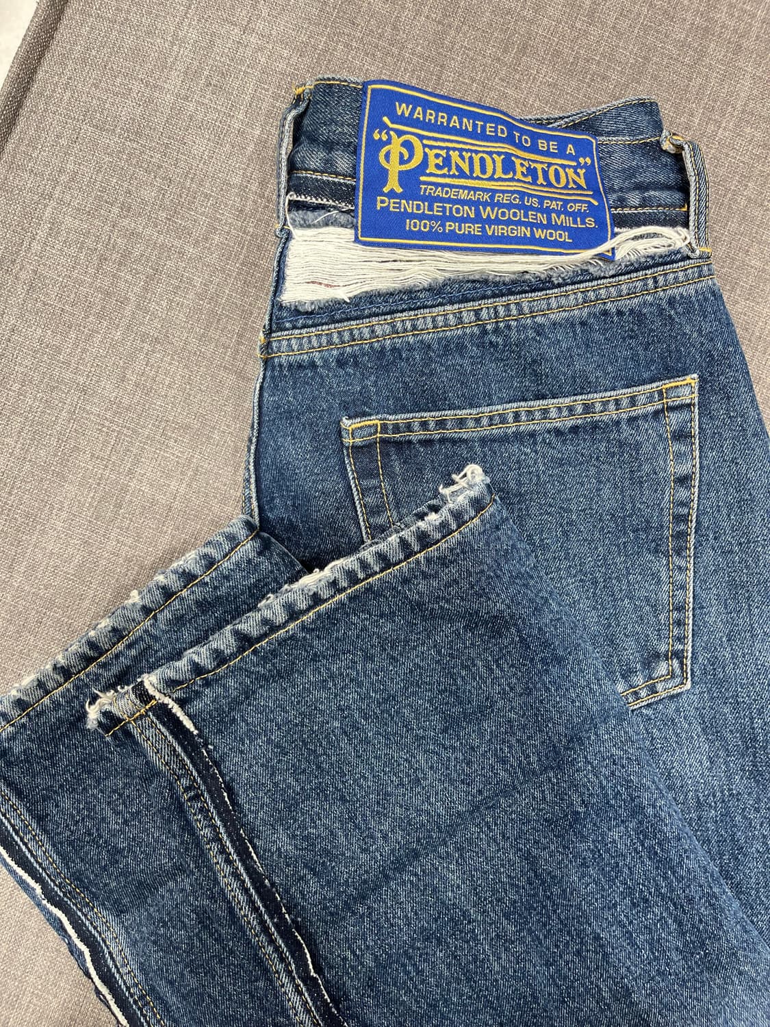 마르지엘라x펜들턴 디스트레스 요크데님 상품이미지1