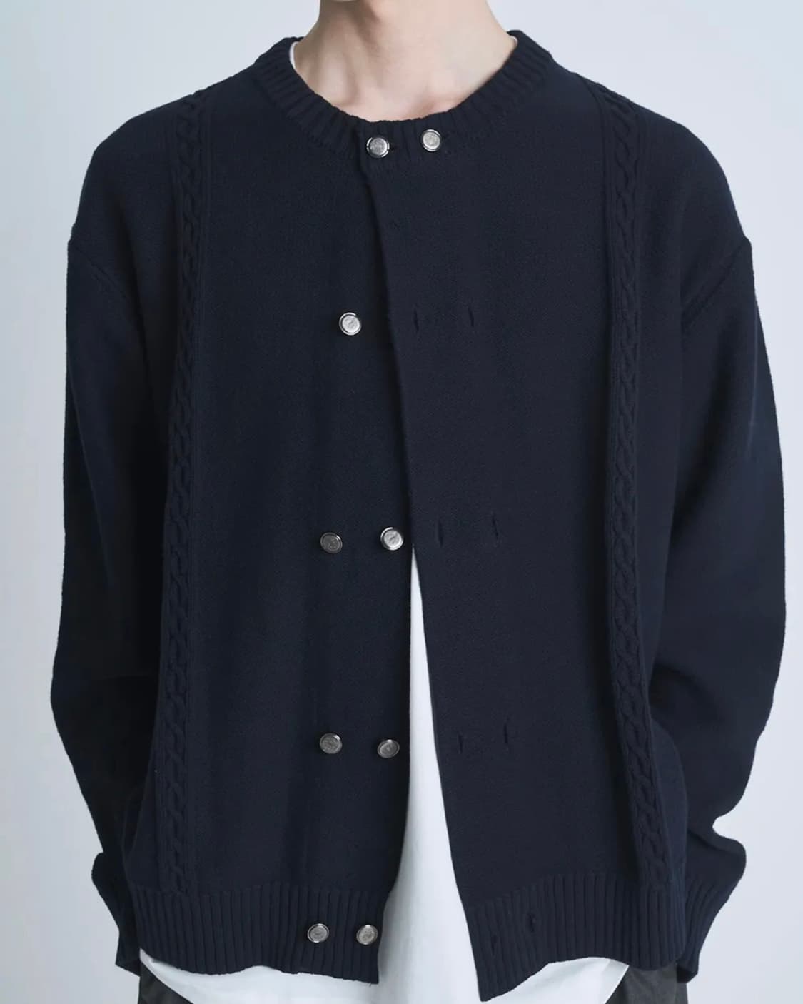 포커페이스 벨로 라운드넥 가디건 네이비 BELLO ROUND NECK C 상품이미지1