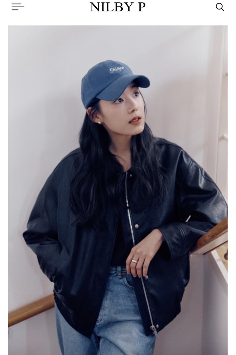 닐바이피 레더 집업 블루종 가죽자켓 Leather zip-up blous 상품이미지3