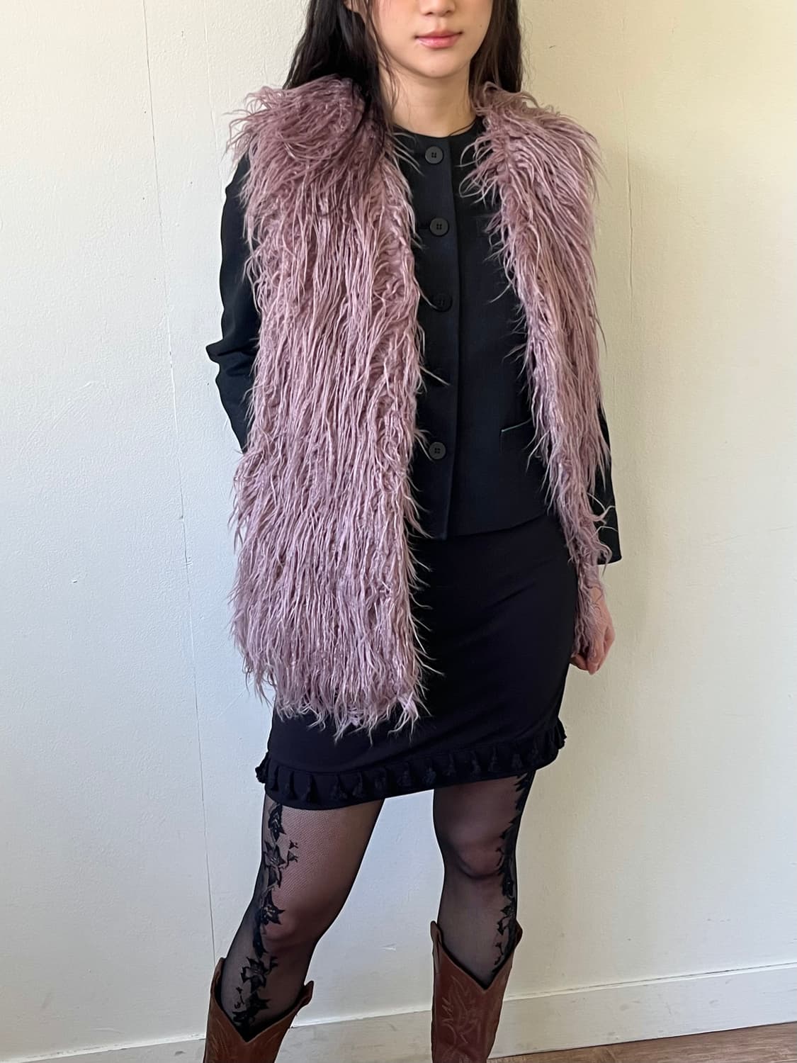 Frame 라벤더 퍼 베스트 자켓 상품이미지4