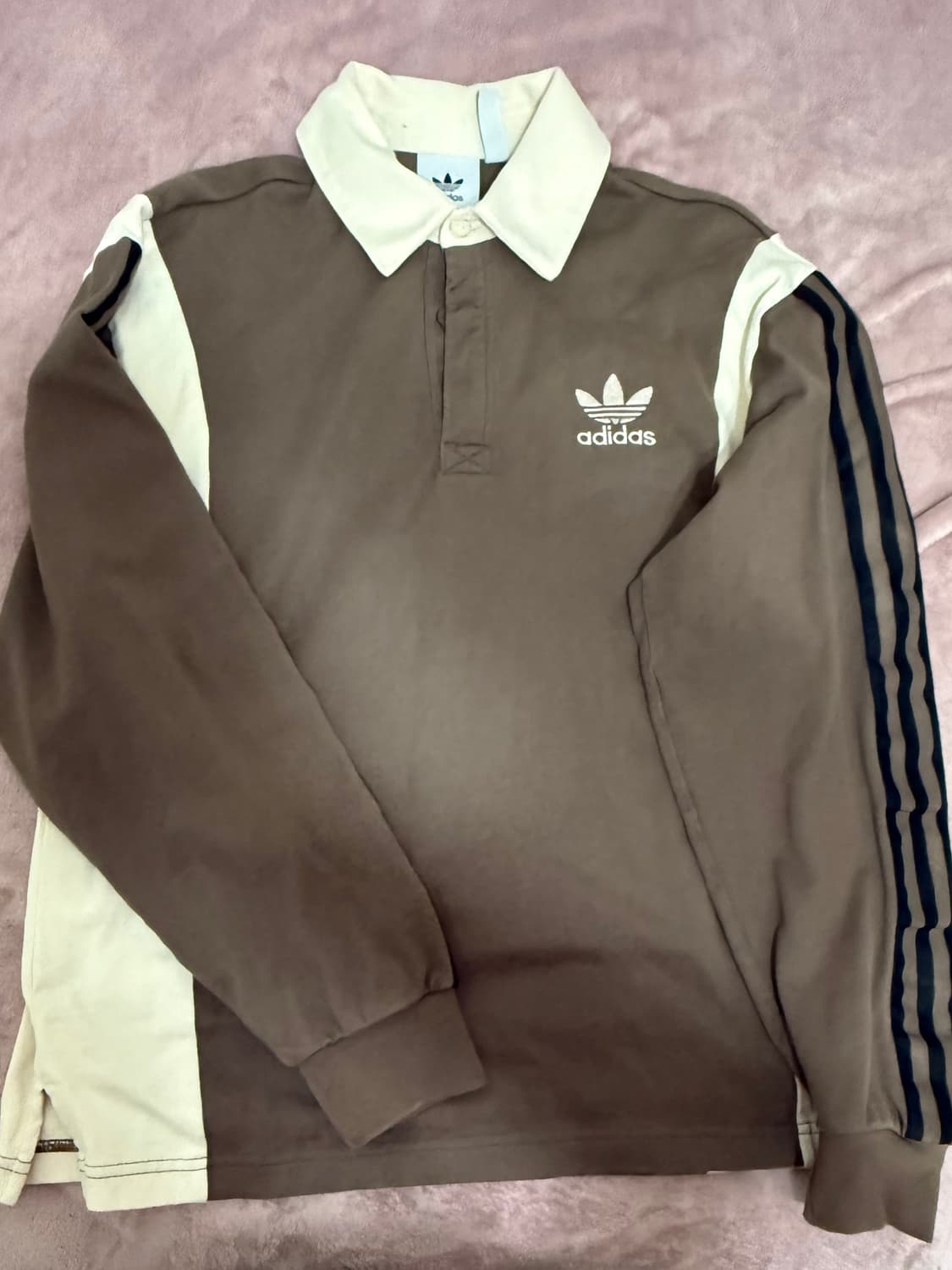 아디다스 카라티 브라운 긴팔 티셔츠 럭비셔츠 M 상품이미지2