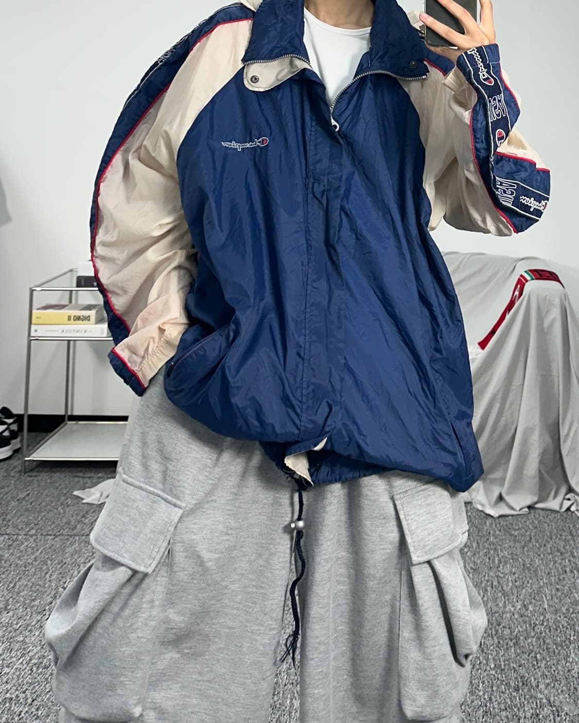 챔피온 00s USA 빅로고 바람막이 2XL 상품이미지3