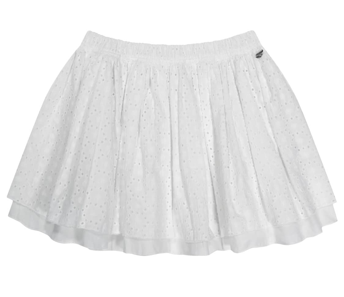 코이세이오 플라워 펀칭 스커트 화이트 상품이미지1