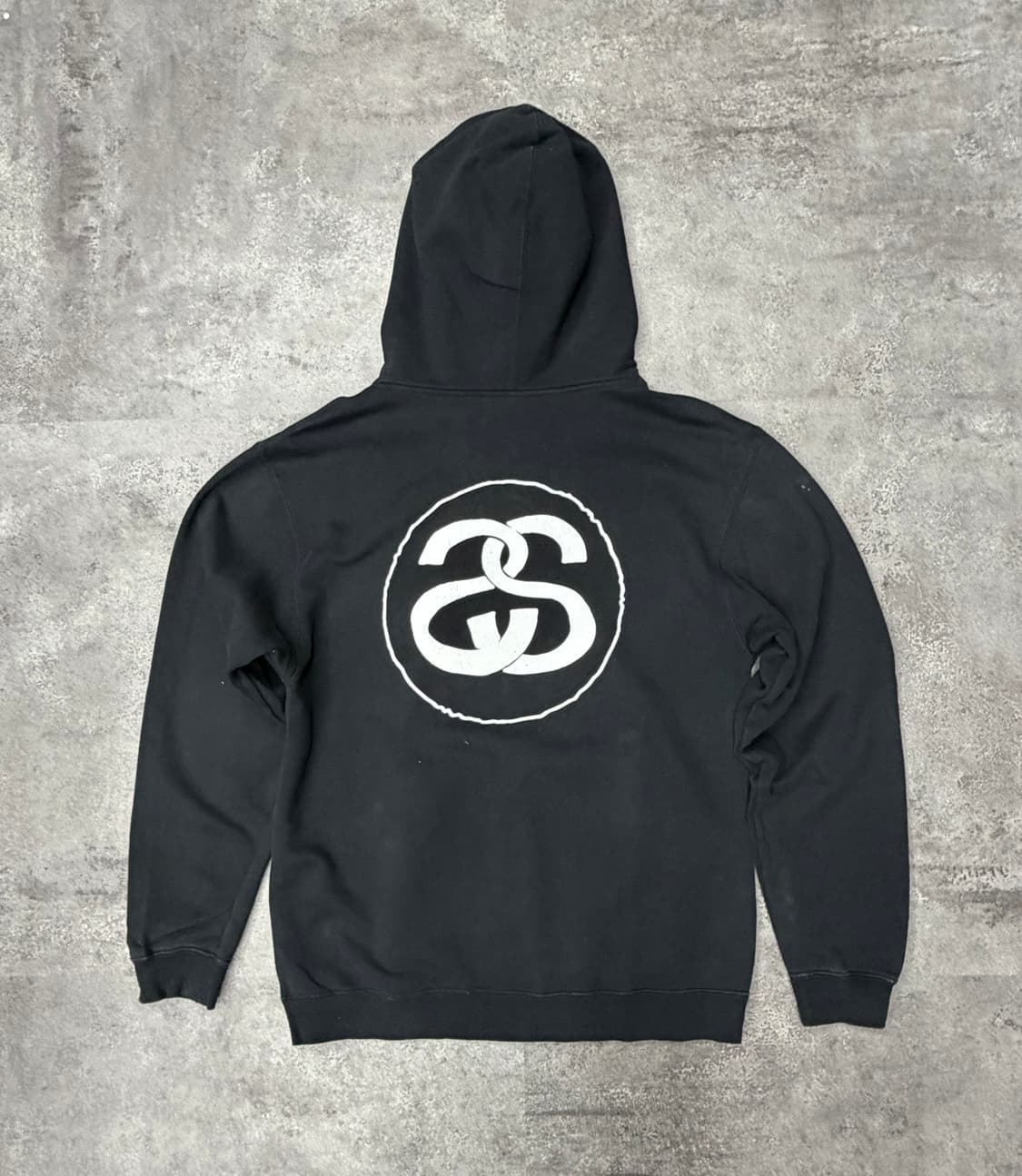 00s stussy 스투시 블랙 써클 후드 집업 상품이미지5