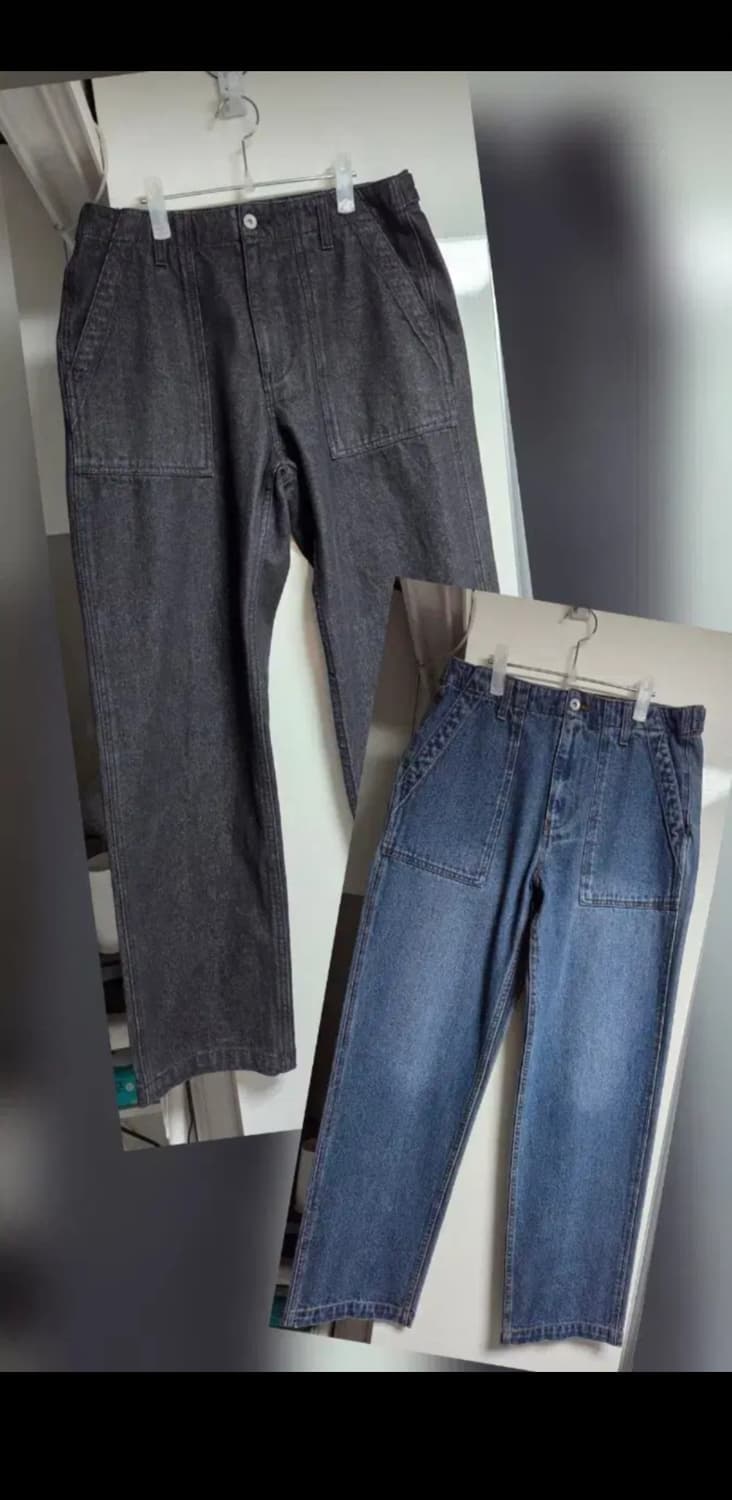 유니폼브릿지 퍼티그 데님팬츠 일괄 판매 인디고, 블랙 M 상품이미지1