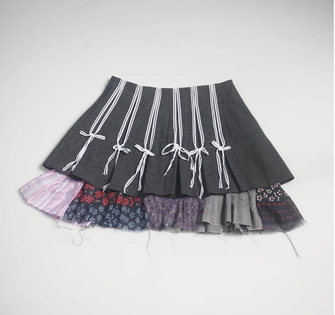 Garbage Core fiocchi skirt 상품이미지1