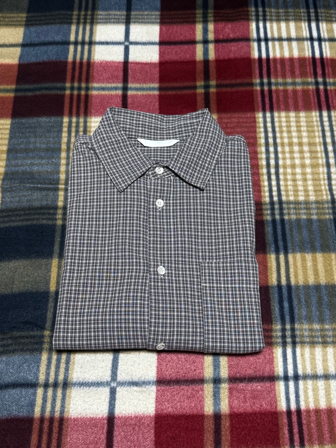 자라 체크 스트럭처 셔츠 상품이미지4