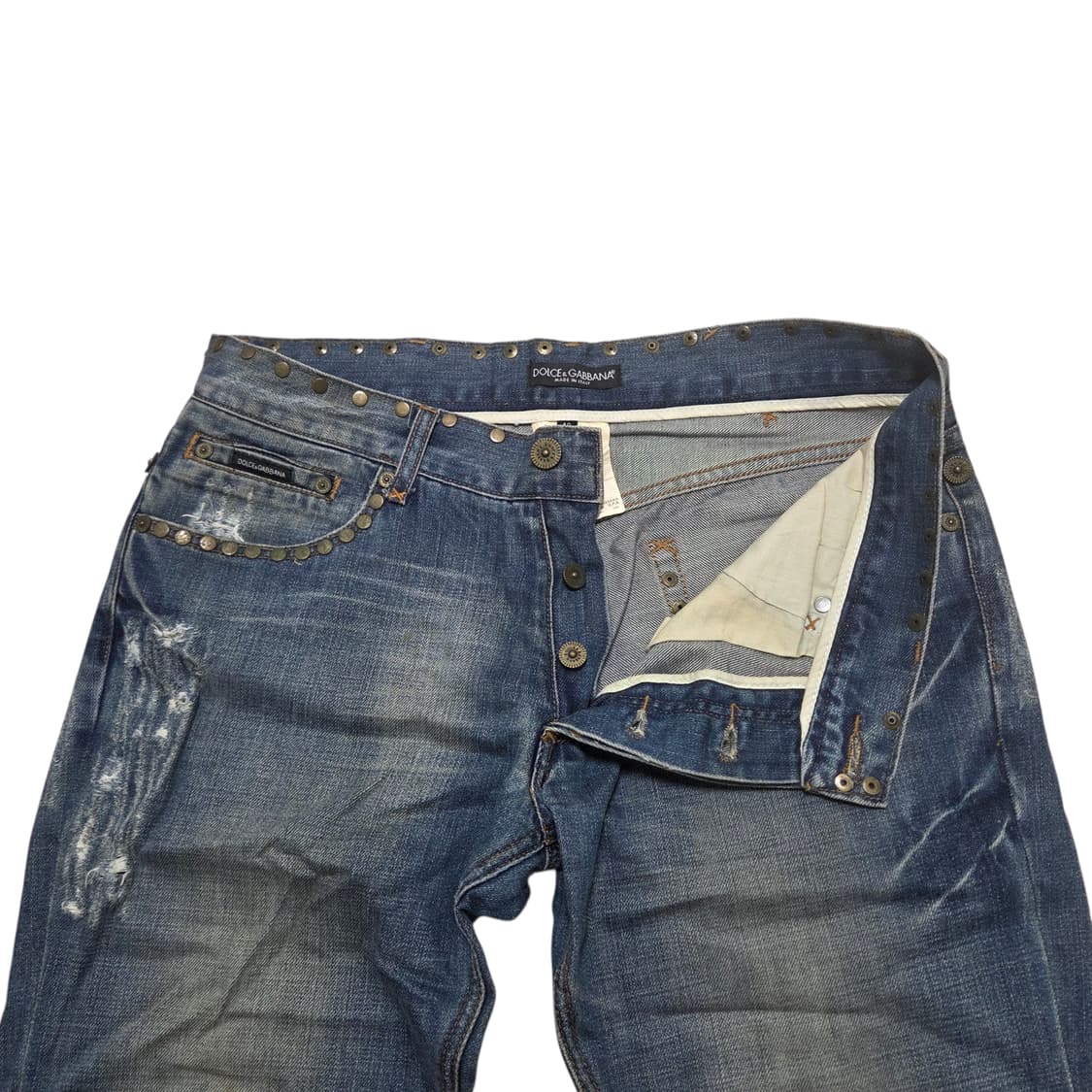 Dolce & Gabbana 돌체앤가바나 웨스턴 스터드 빈티지 데님 청바 상품이미지4