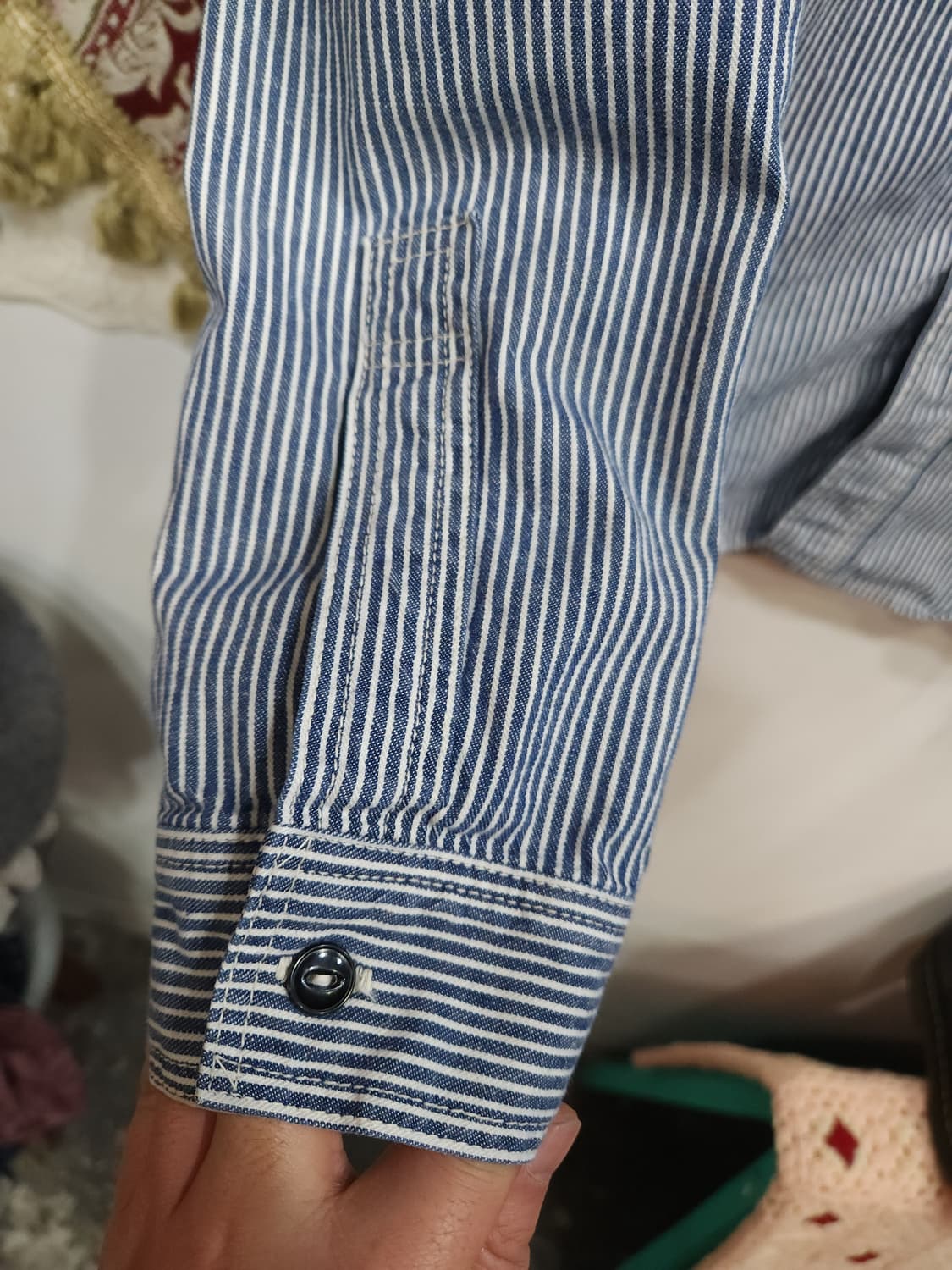 리얼맥코이 buco 체인스티치자수 히코리 데님 워크셔츠

 상품이미지5