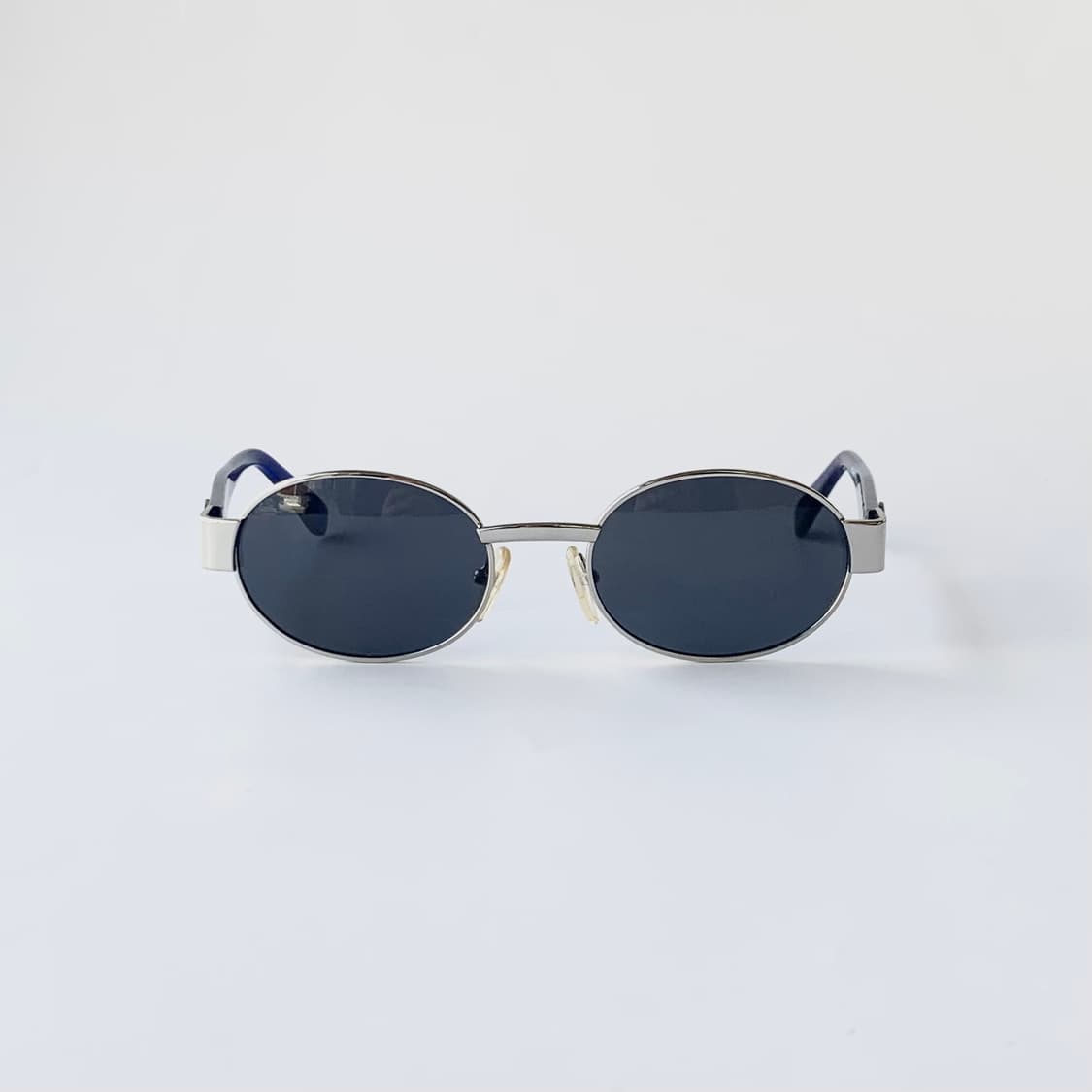 969 데드스탁 빈티지선글라스 실버 슬림 오벌 블루 픽키 상품이미지1