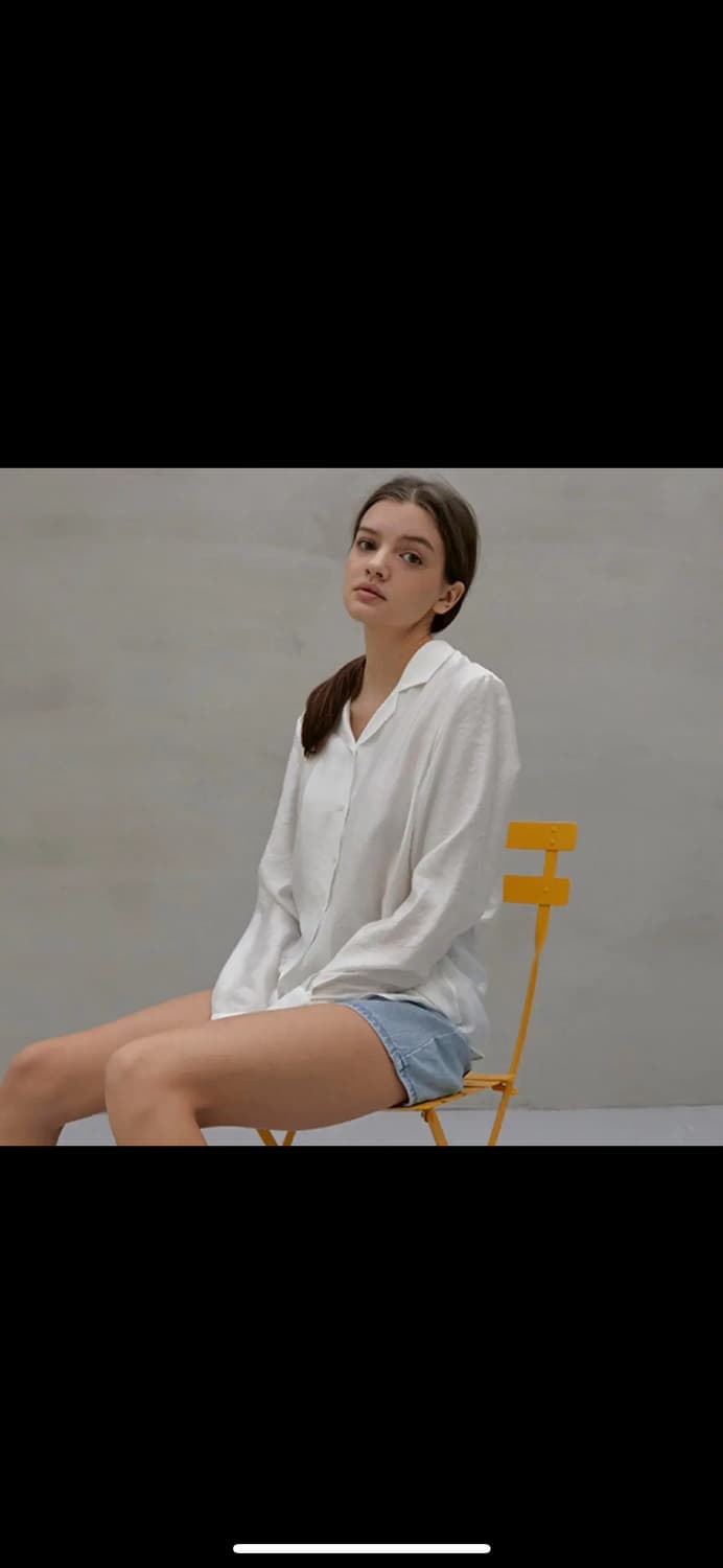 랭5 LUNA NOTCHED COLLAR SATIN SHIRTS 상품이미지2