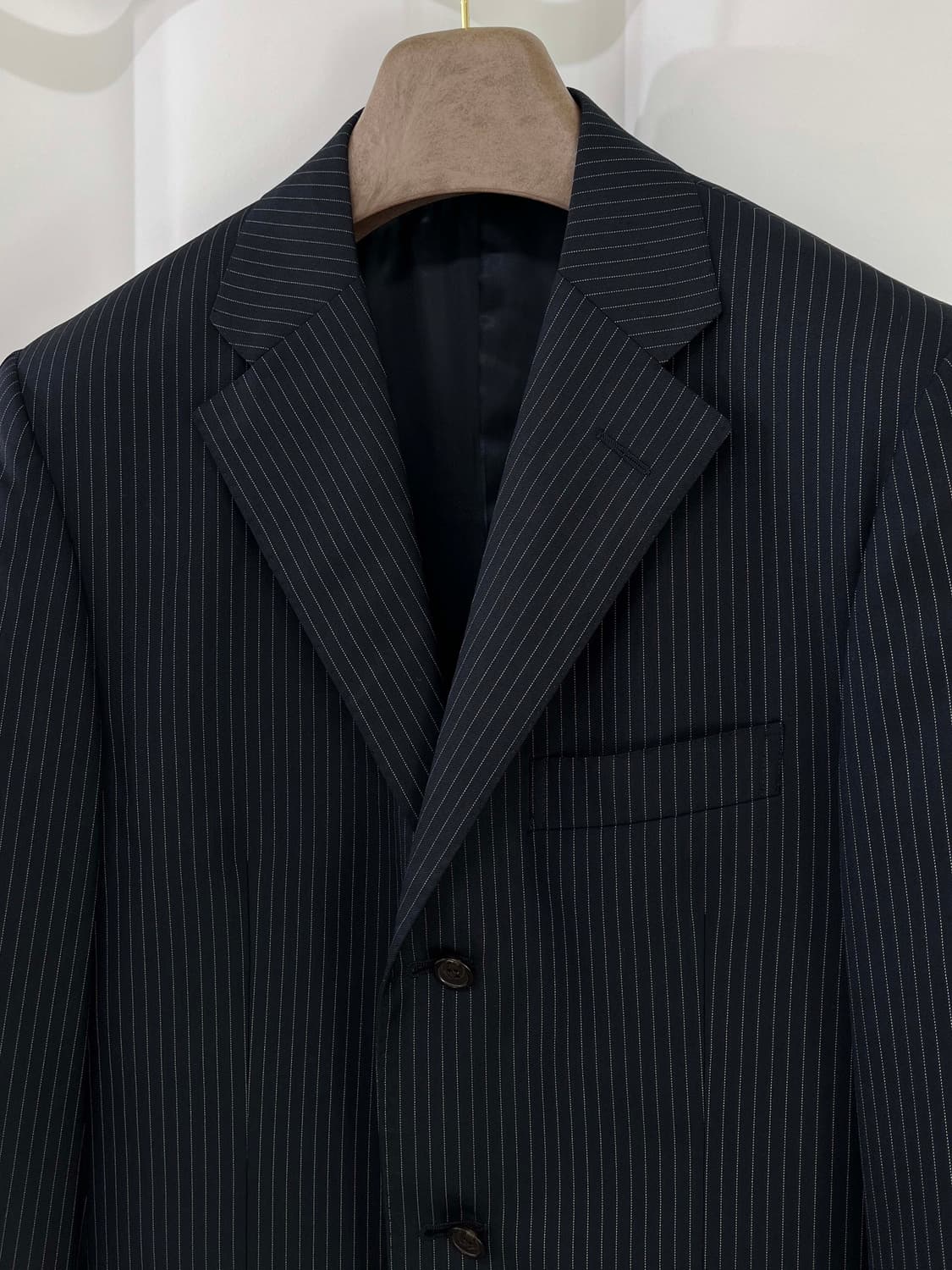 폴로 랄프로렌 꼬르넬리아니 이태리 사르토 버진울 핀스트라이프 수트자켓 상품이미지6