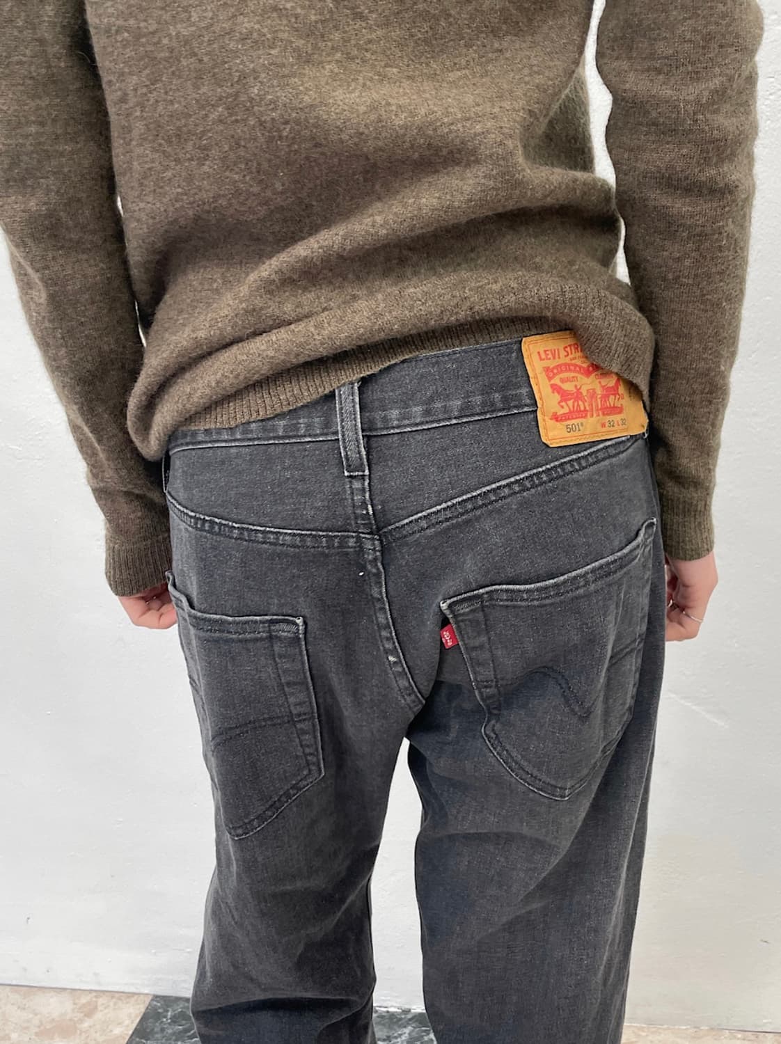 Levis 501 black denim pants 상품이미지5