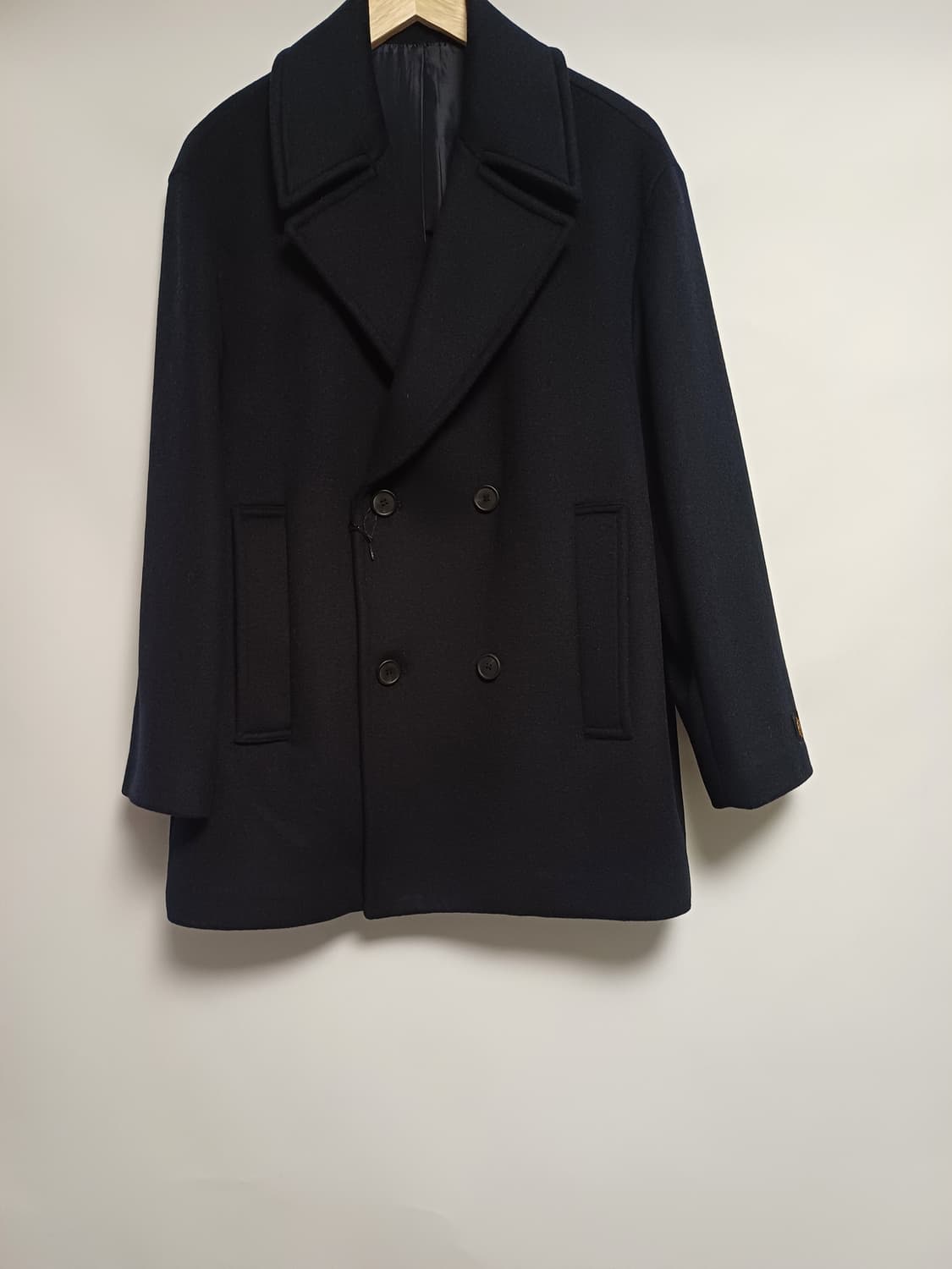 마인드브릿지 캐시미어 블렌드 더블 피코트 (네이비) 상품이미지1