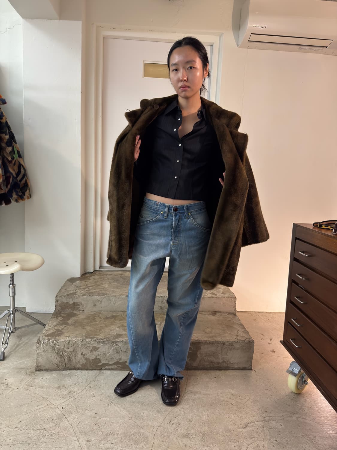 Sportmax Faux Mink fur Hooded Coat / 42 상품이미지7