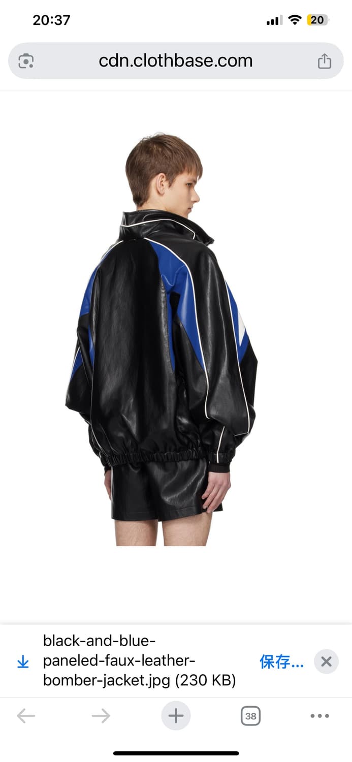 시스템옴므 가죽자켓 레더 컬러 라인 바이커 점퍼 (시옴) 상품이미지3