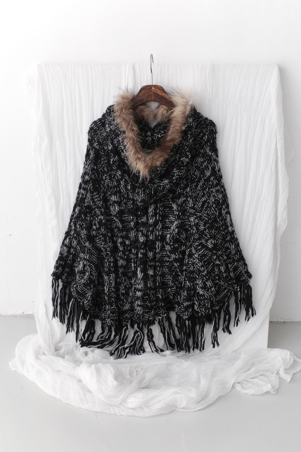 cecil mcbee) bokashi fringe cape 상품이미지2